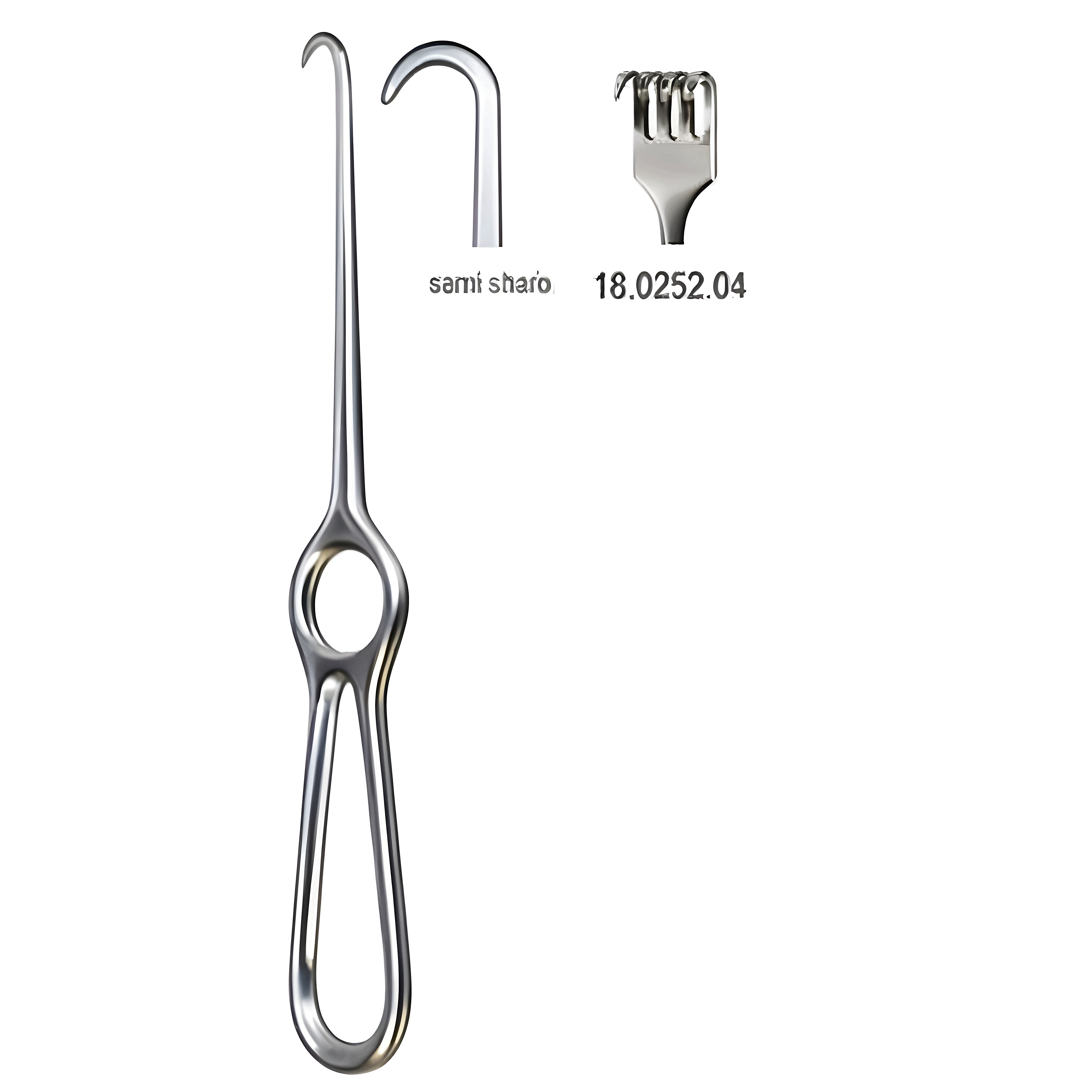 Volkmann Retractor 4.prong semi sharp 21.5cm