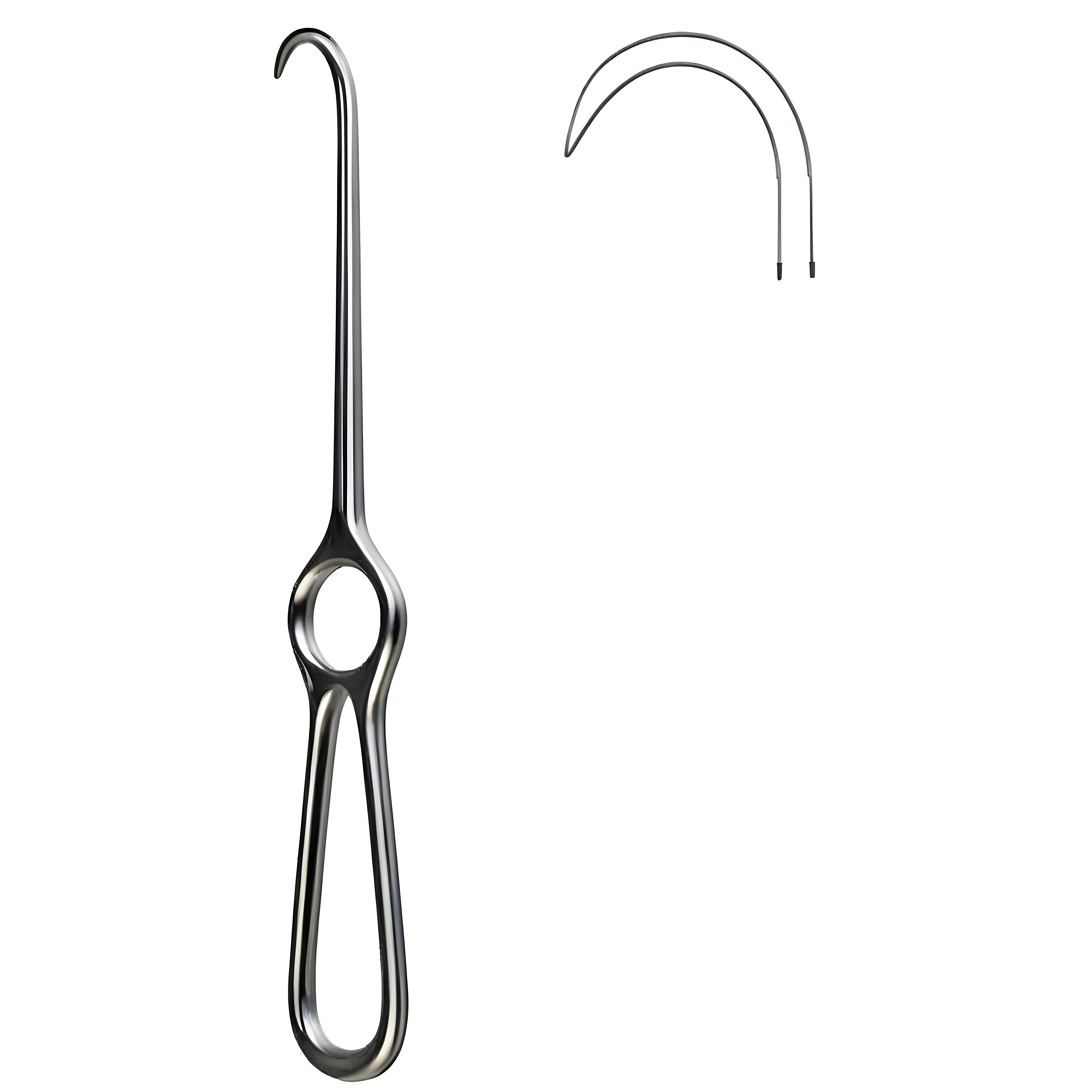 Volkmann Bone Hook Retractor sharp 1.prong 21.5cm