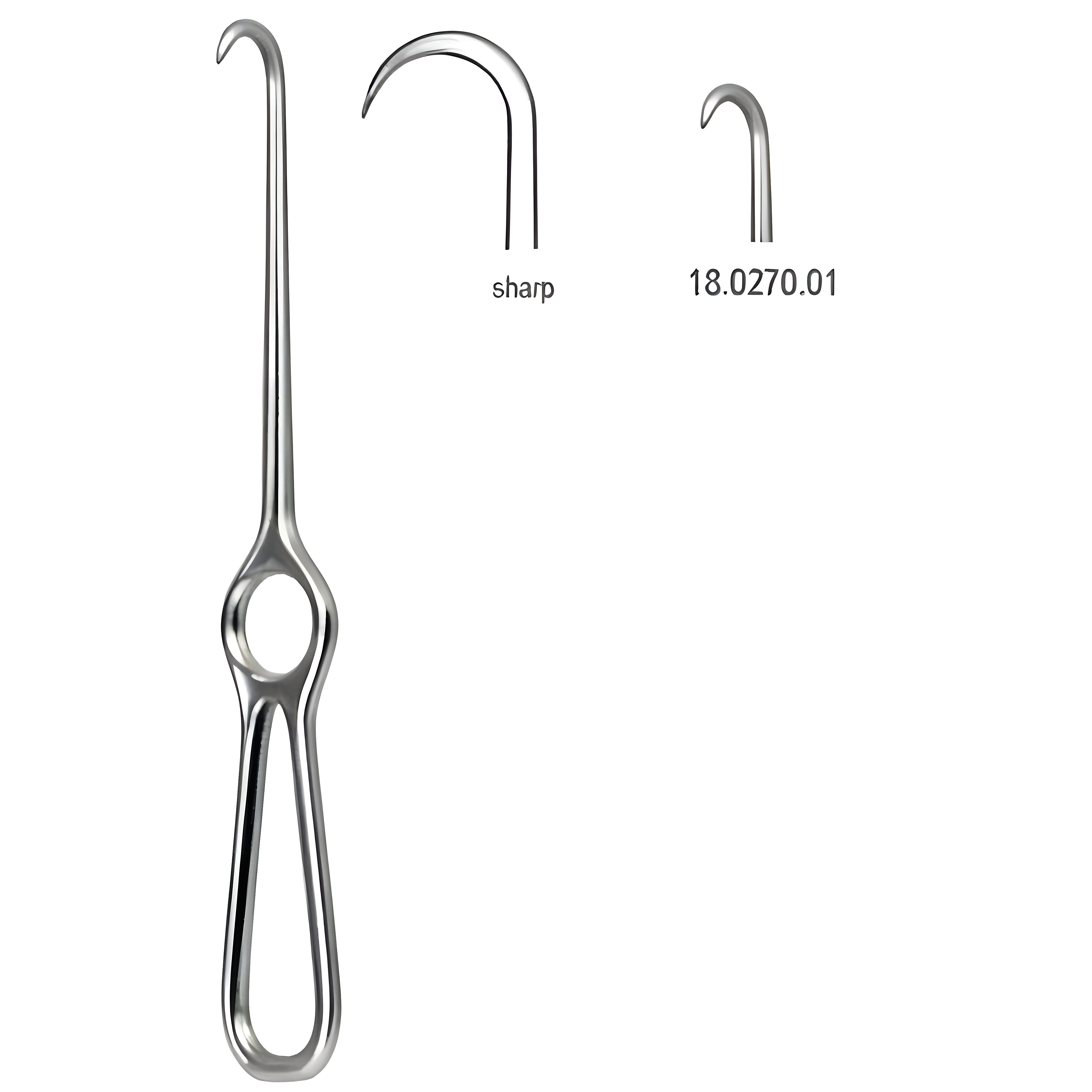 Kocher Retractor 1pr. sharp 22cm