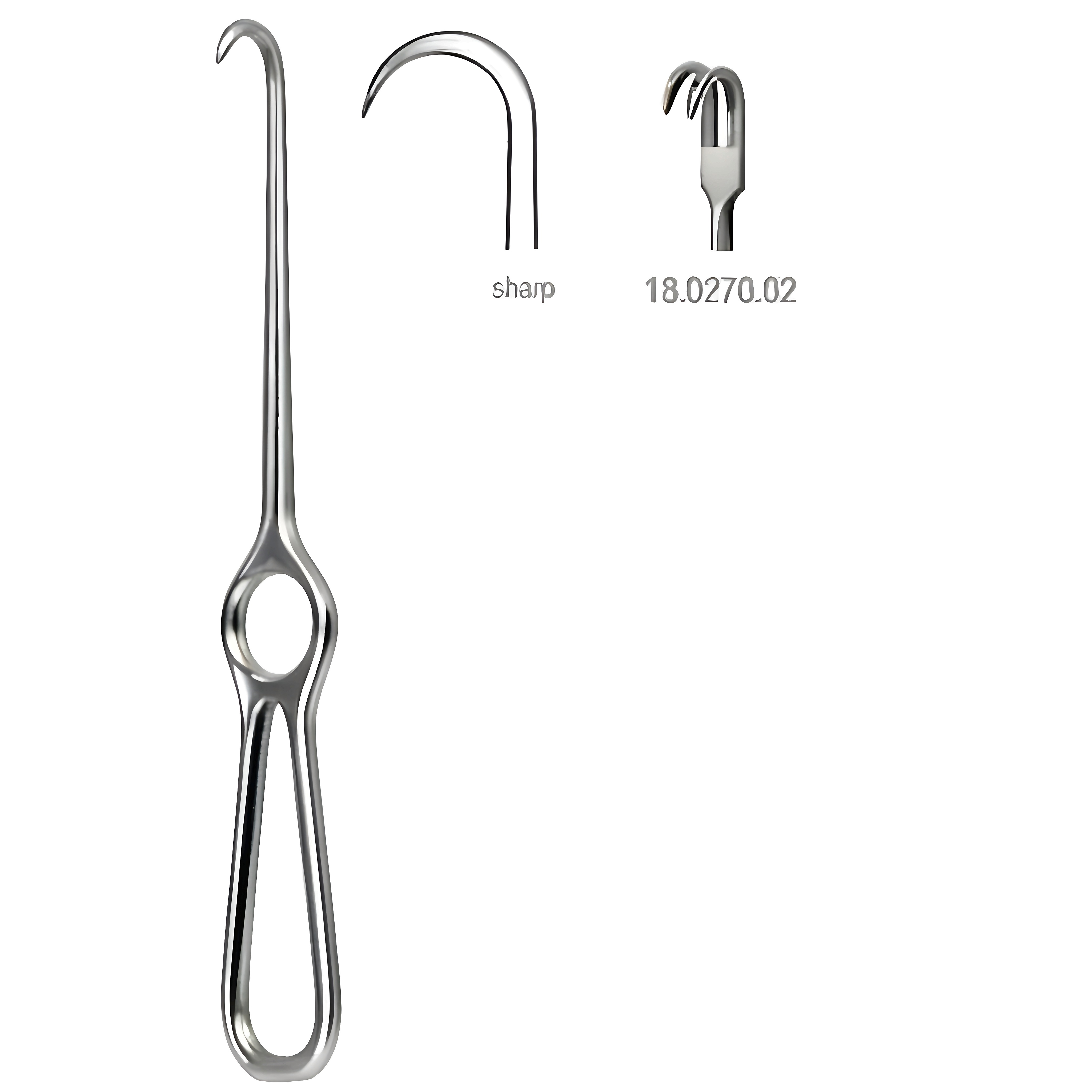 Kocher Retractor 2pr. sharp 22cm