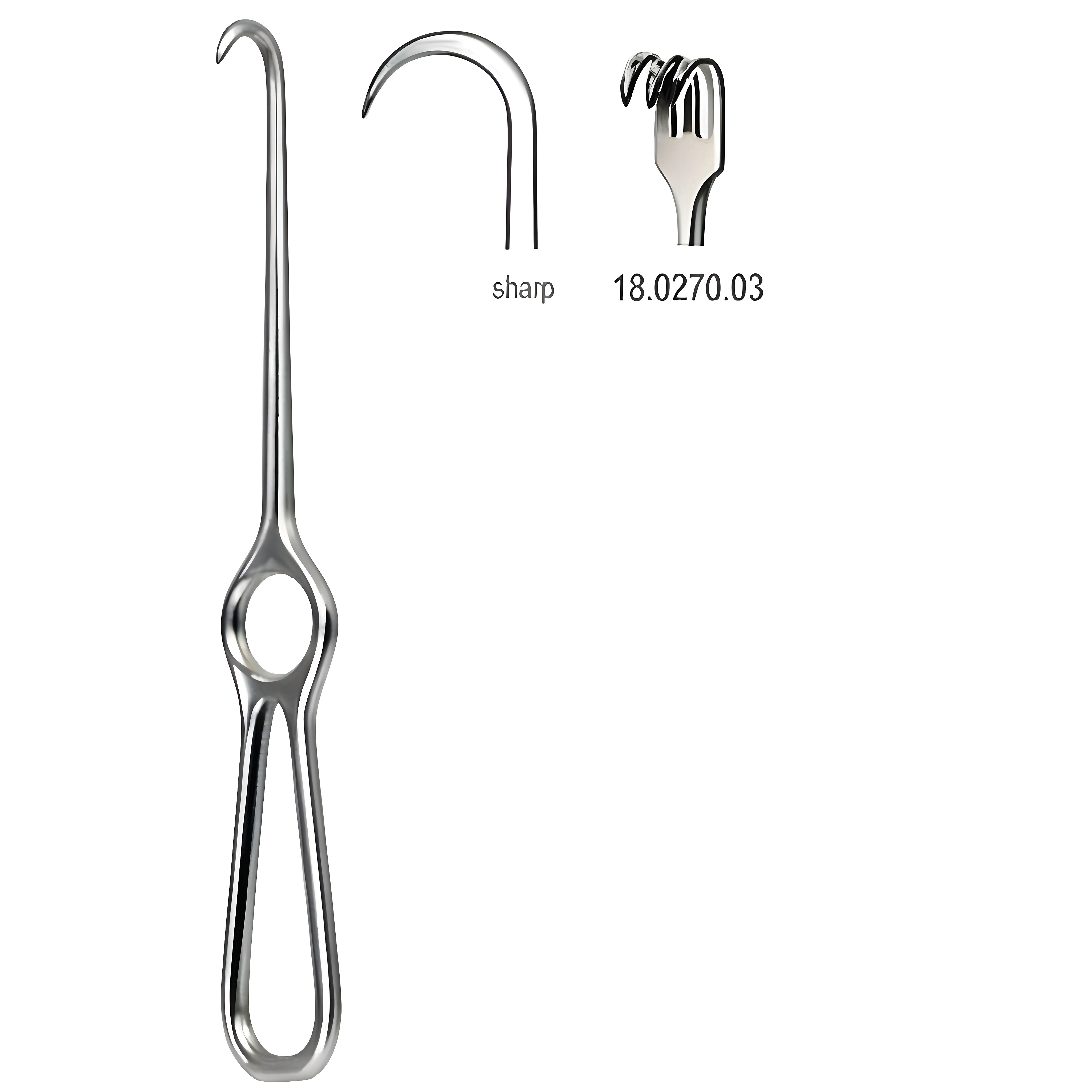 Kocher Retractor 3pr. sharp 22cm