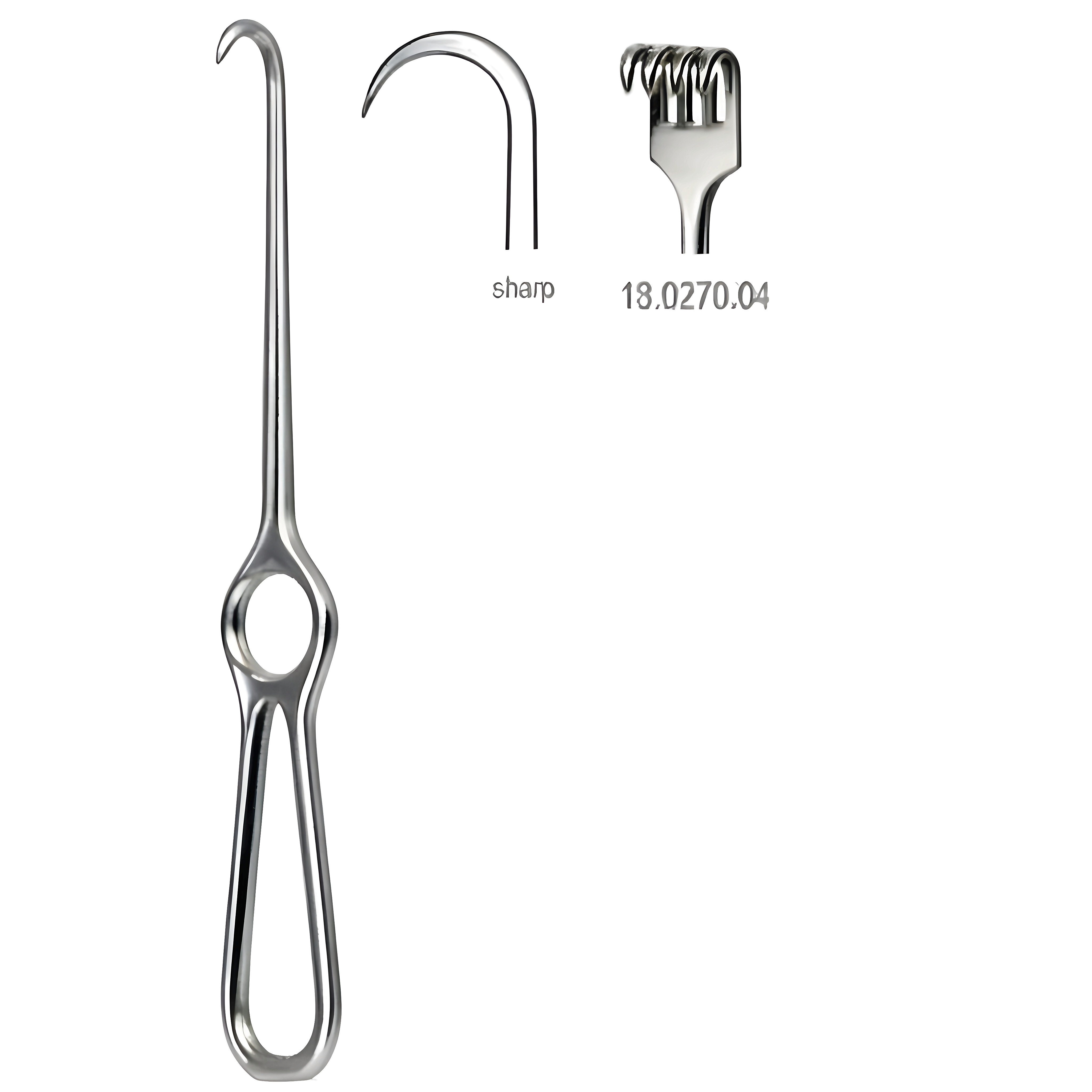 Kocher Retractor 4pr. sharp 22cm