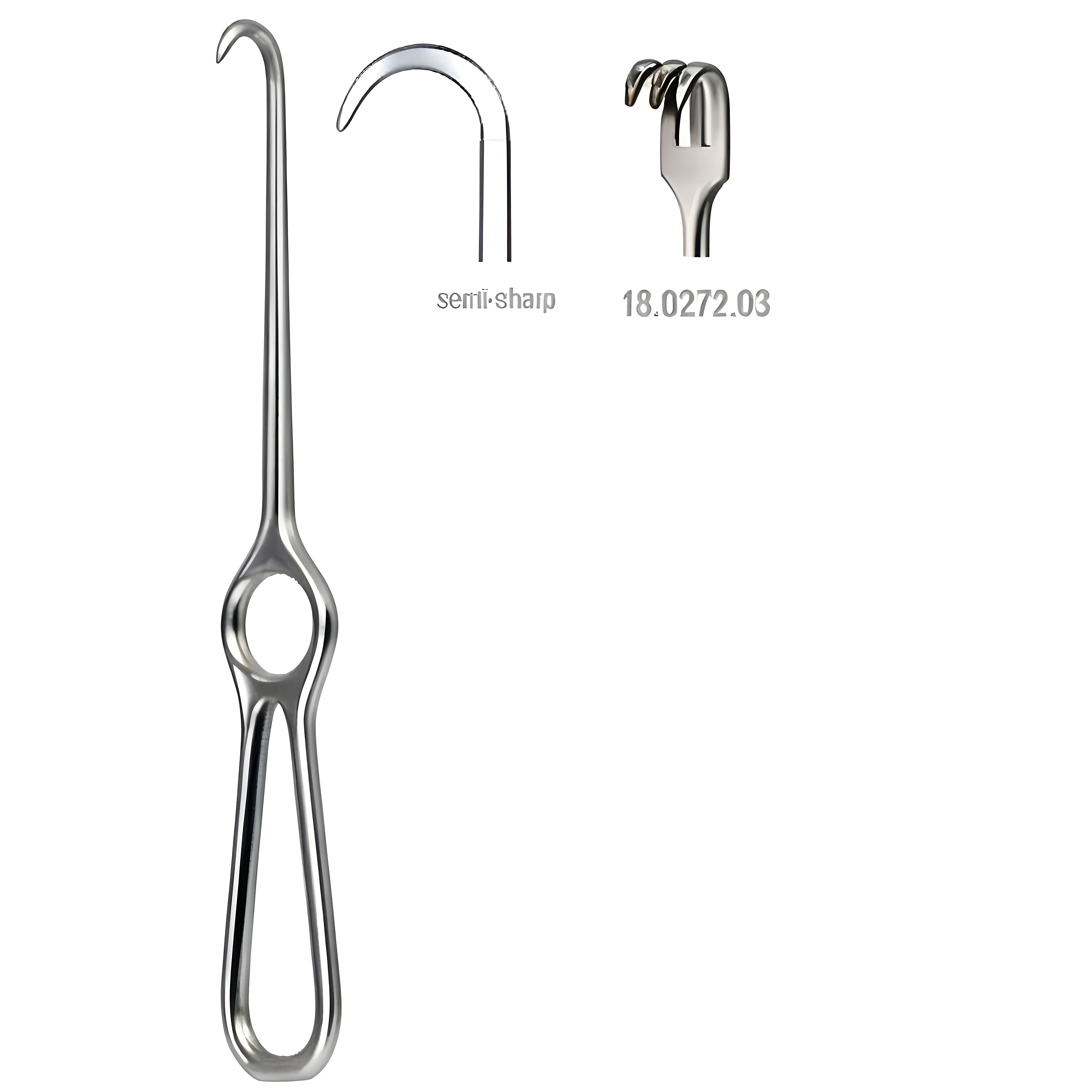 Kocher Retractor 3pr. semi sharp 22cm