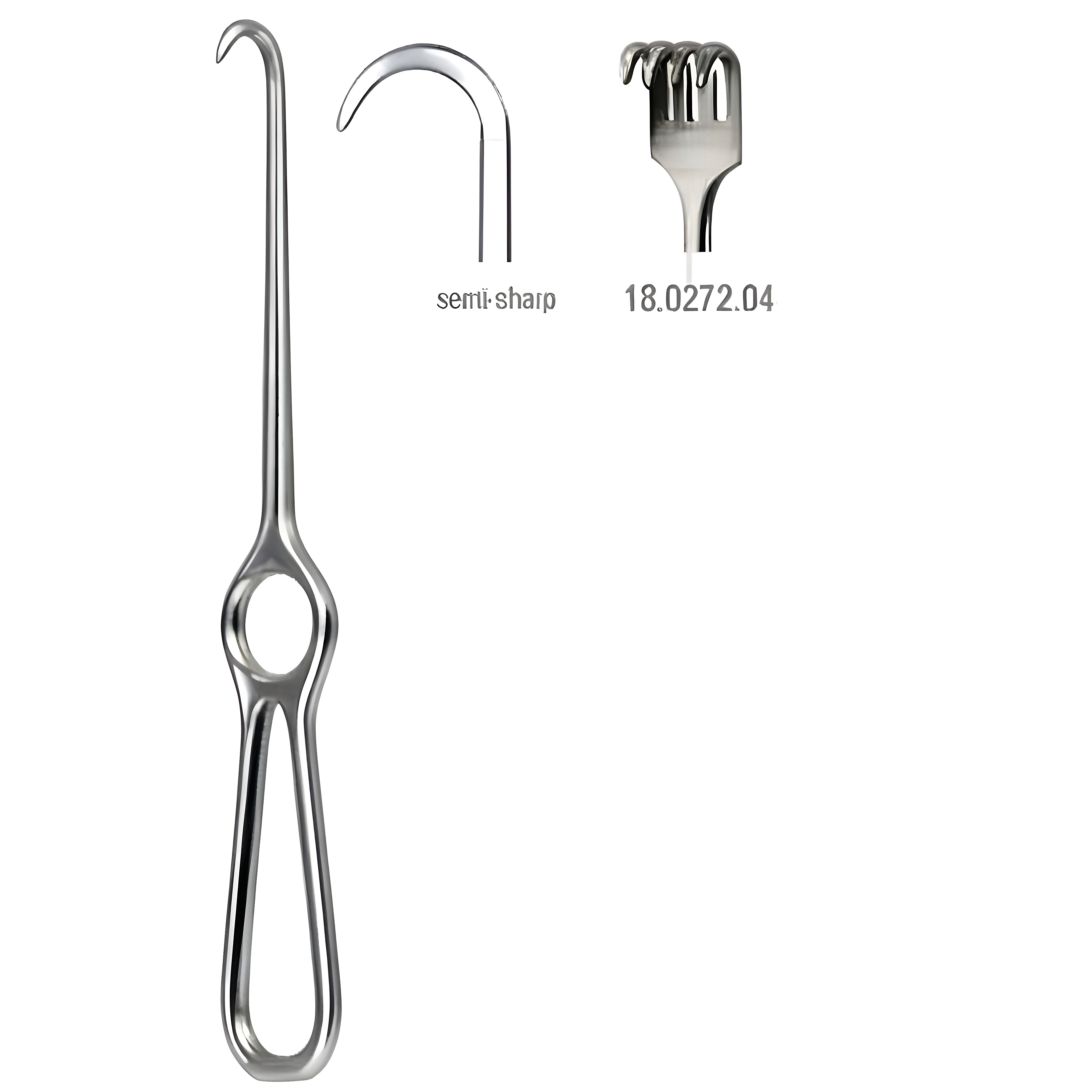 Kocher Retractor 4pr. semi sharp 22cm