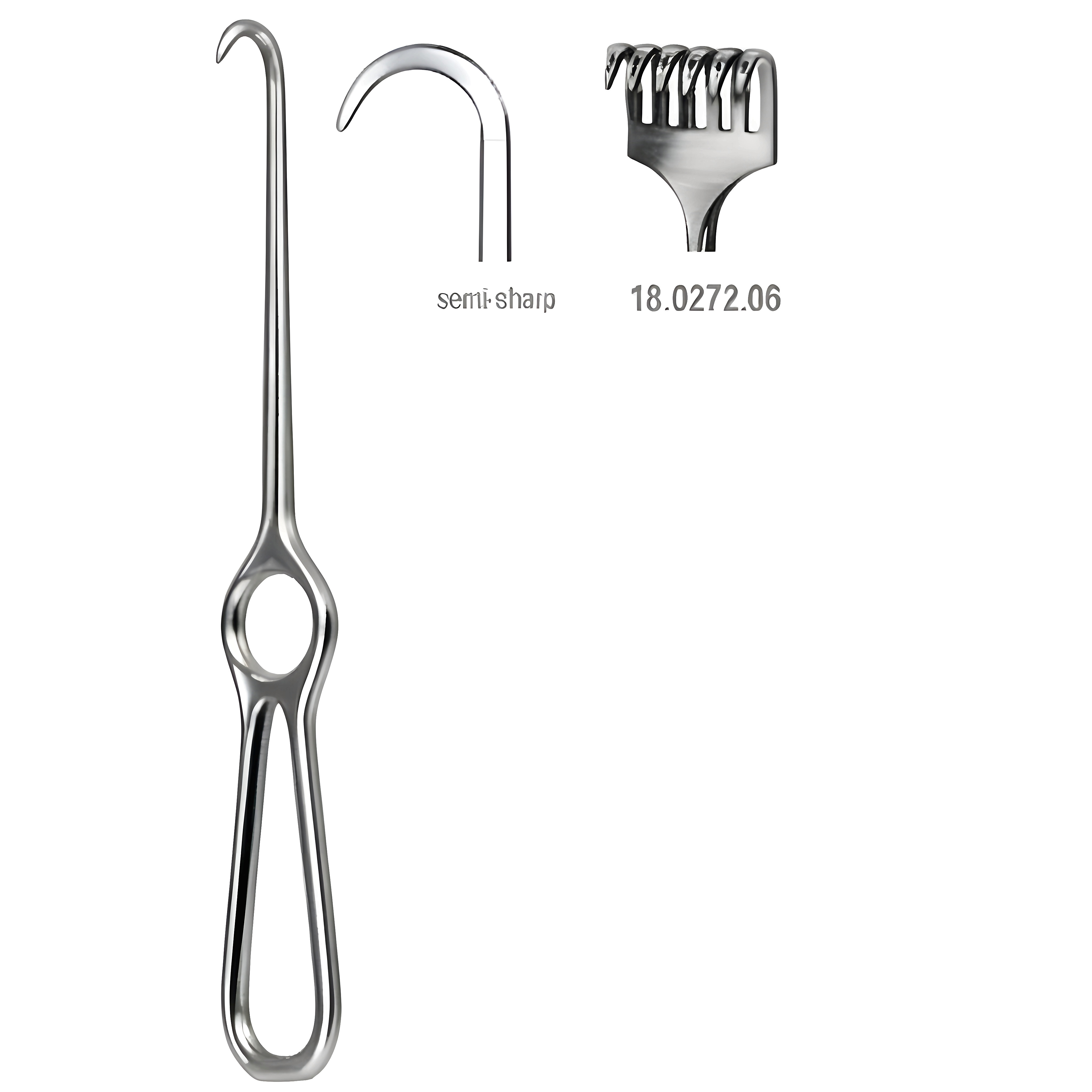 Kocher Retractor 6pr. semi sharp 22cm