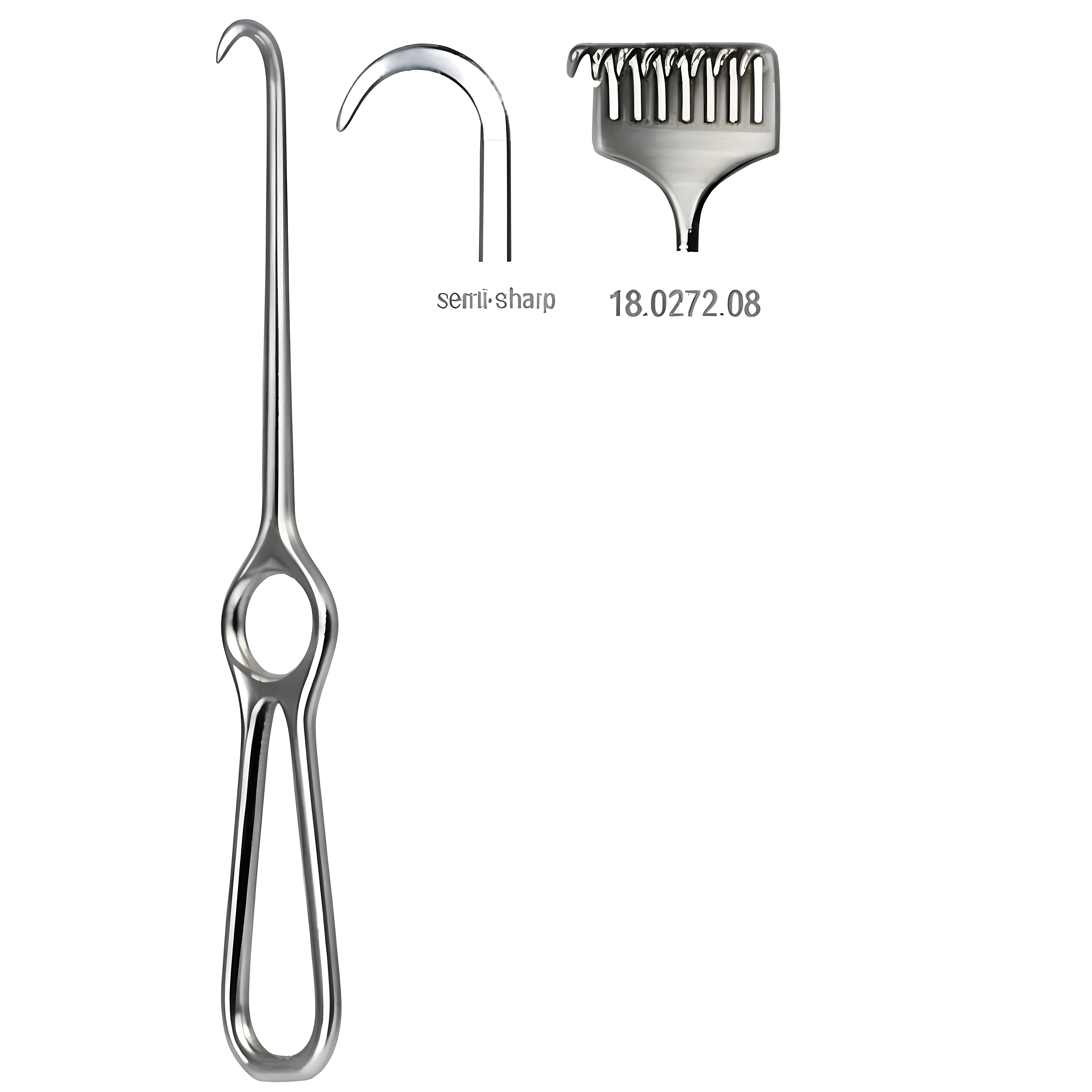 Kocher Retractor 8pr. semi sharp 22cm