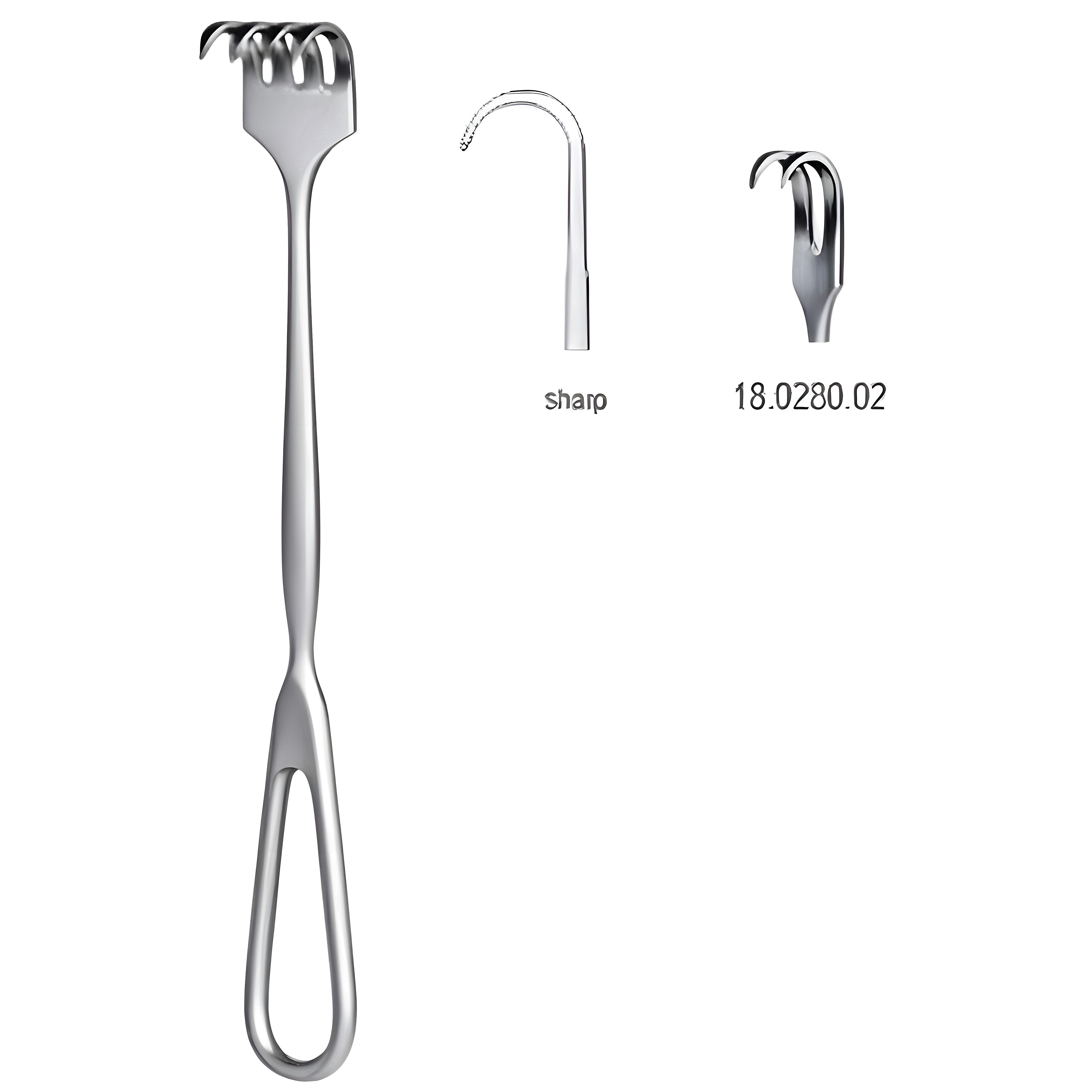 Volkmann Retractor 2pr. sharp 22cm