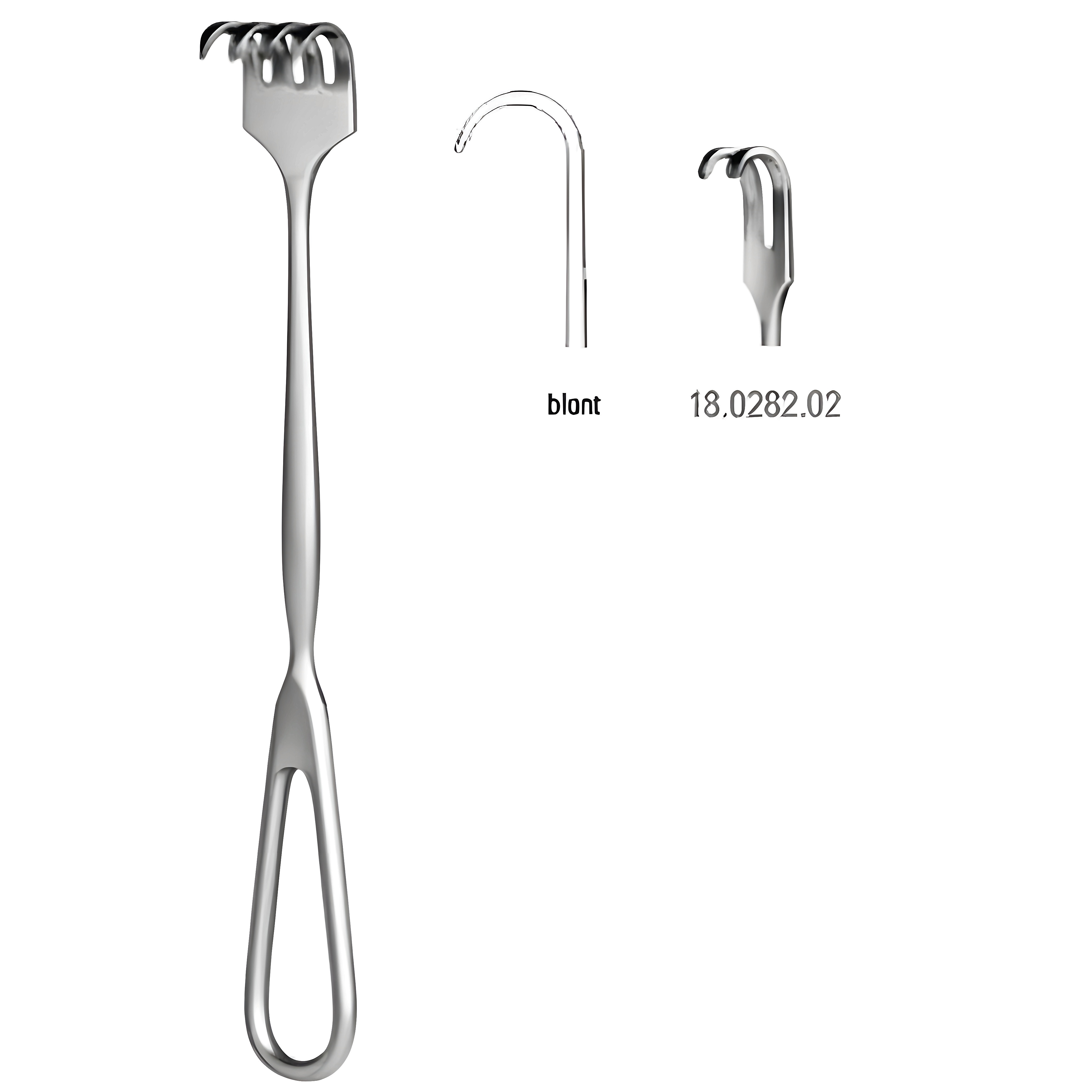Volkmann Retractor 2pr. blunt 22cm