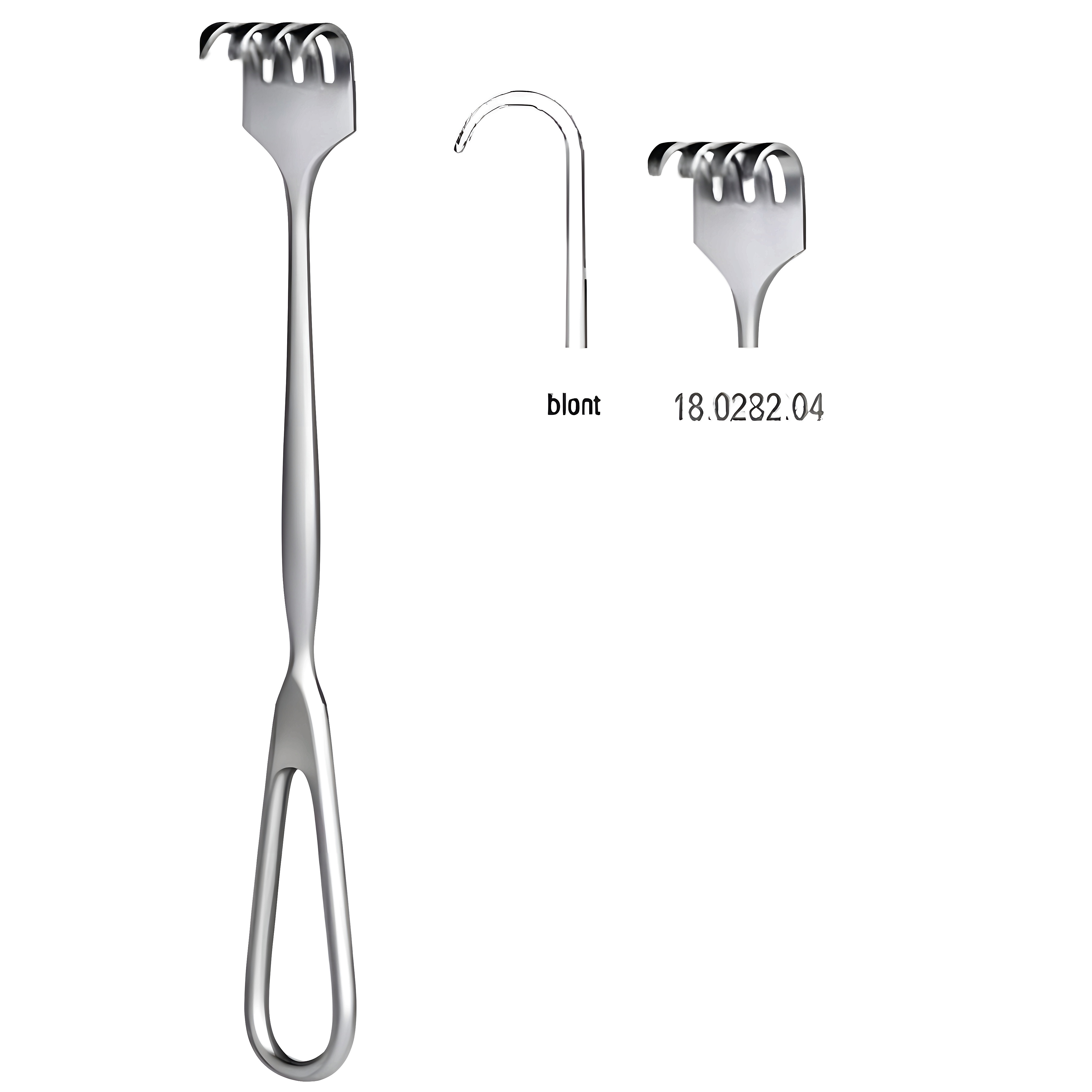 Volkmann Retractor 4pr. blunt 22cm