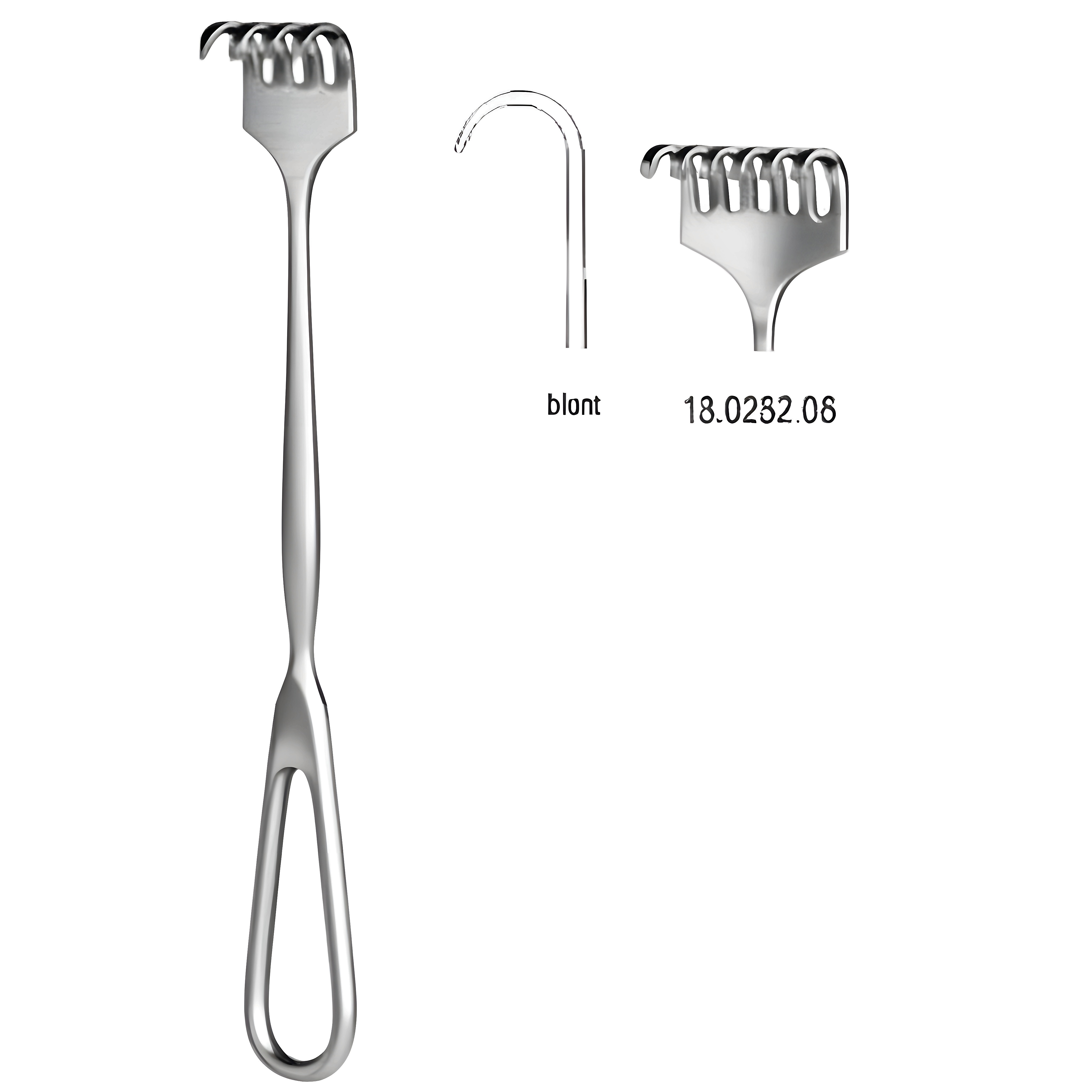 Volkmann Retractor 6pr. blunt 22cm