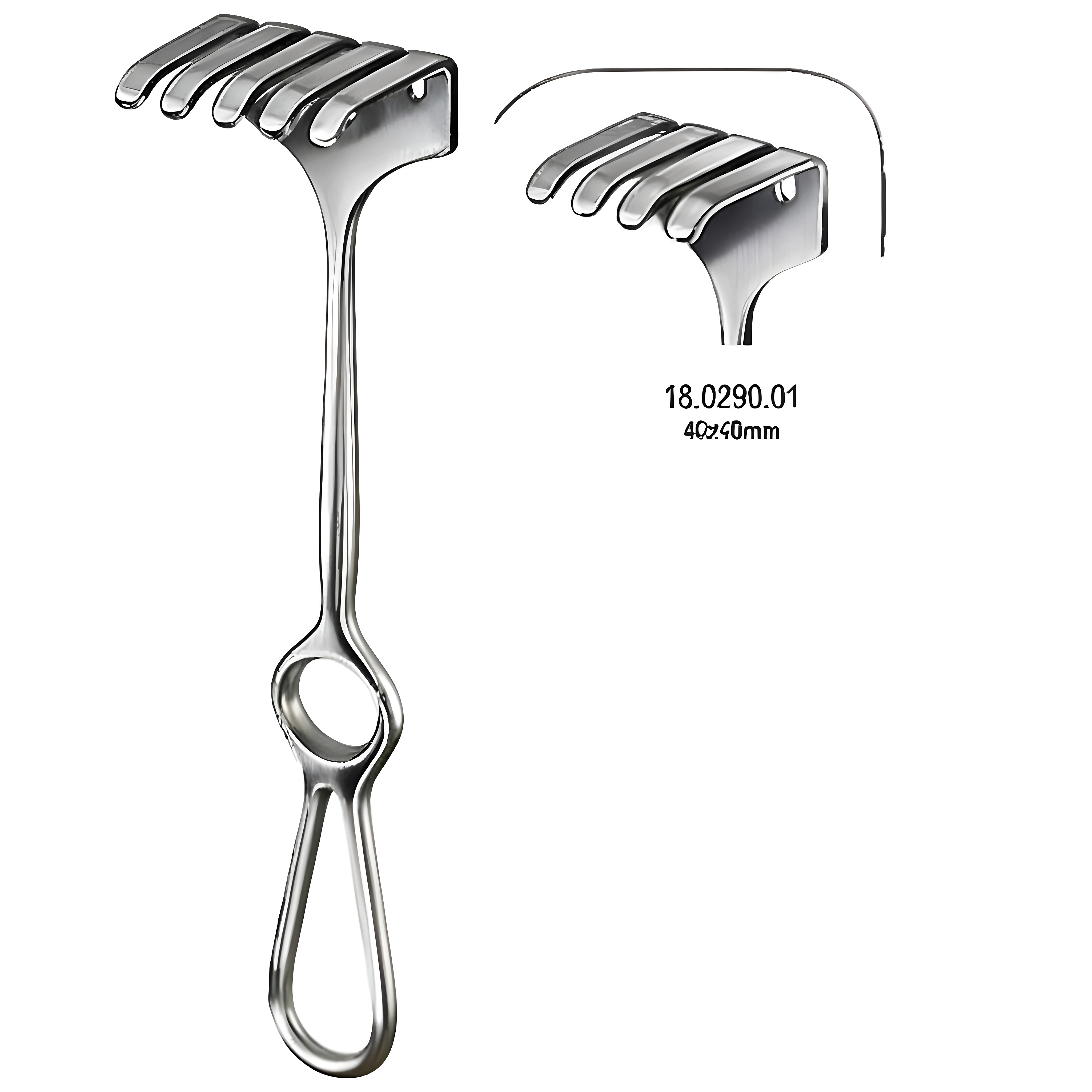 Israel Retractor 4pr. 40x40mm, 25cm
