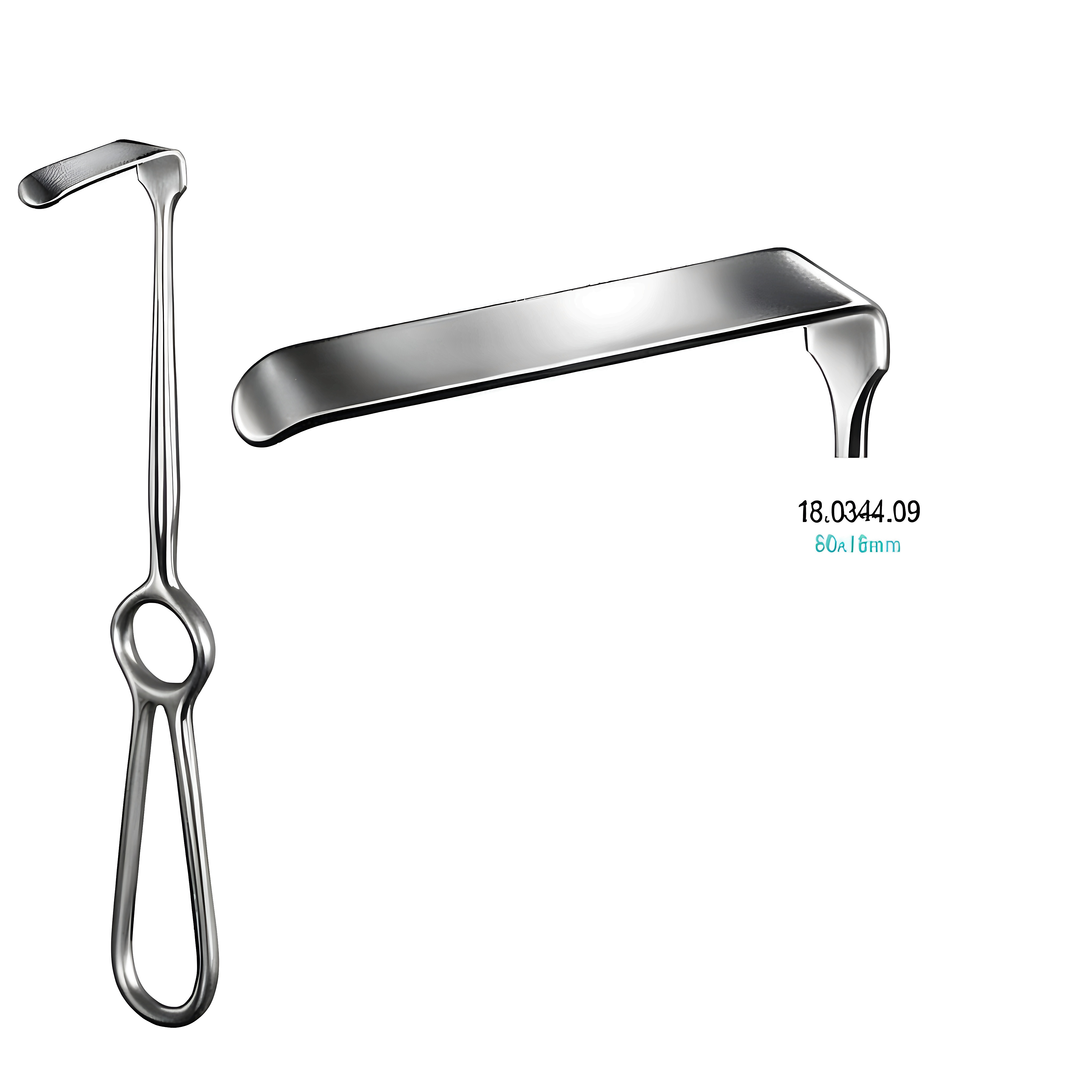 Kocher Langenbeck Retractor 80x16mm, 21.5cm