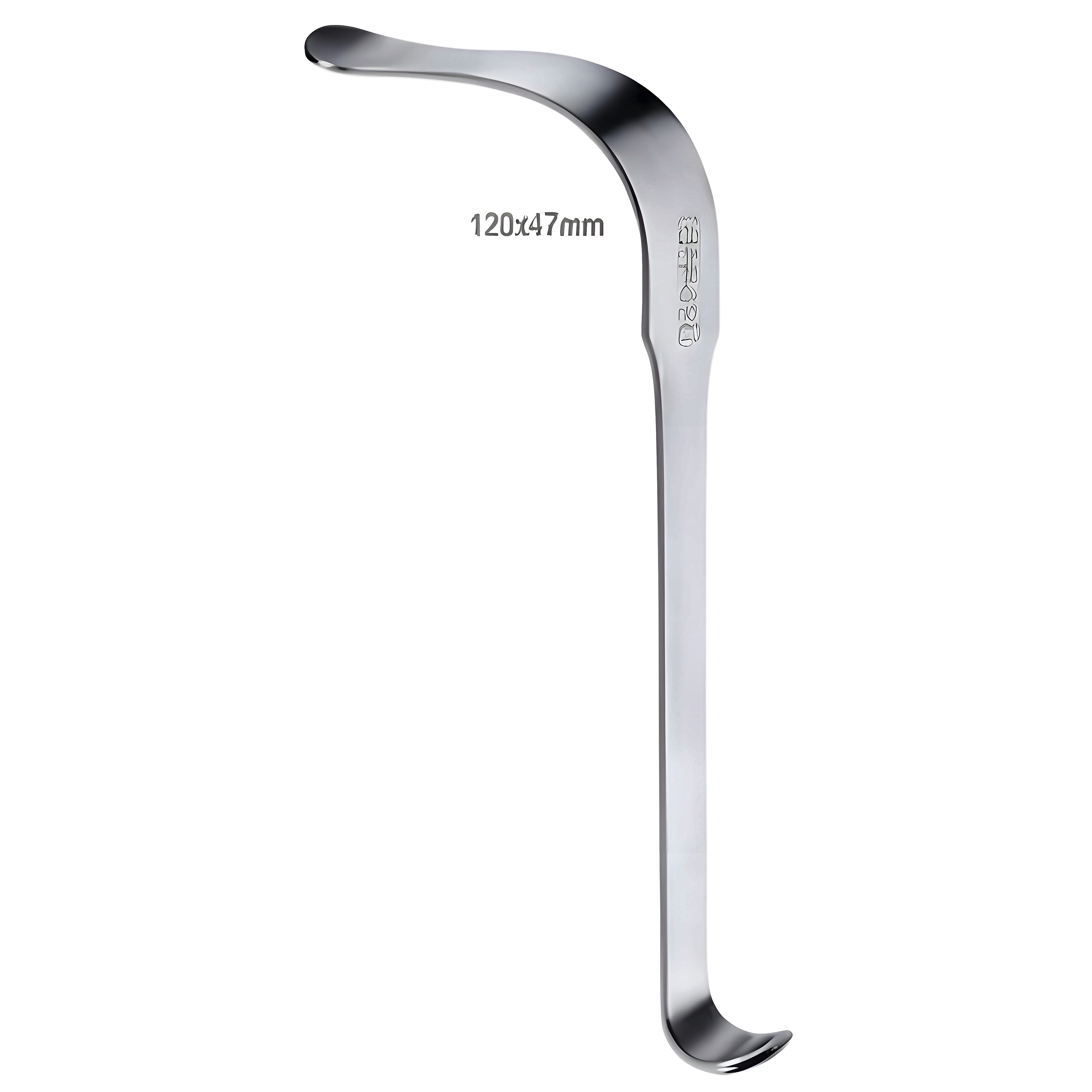 Koerte Retractor rigid 120x47mm, 28cm