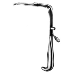Brunner Retractor w/light carrier 145x25mm 24cm