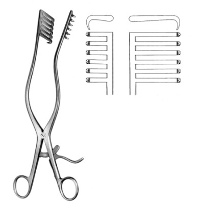 Martin Hemi-Laminectomy Retractor 6x6pr. sh, 27cm