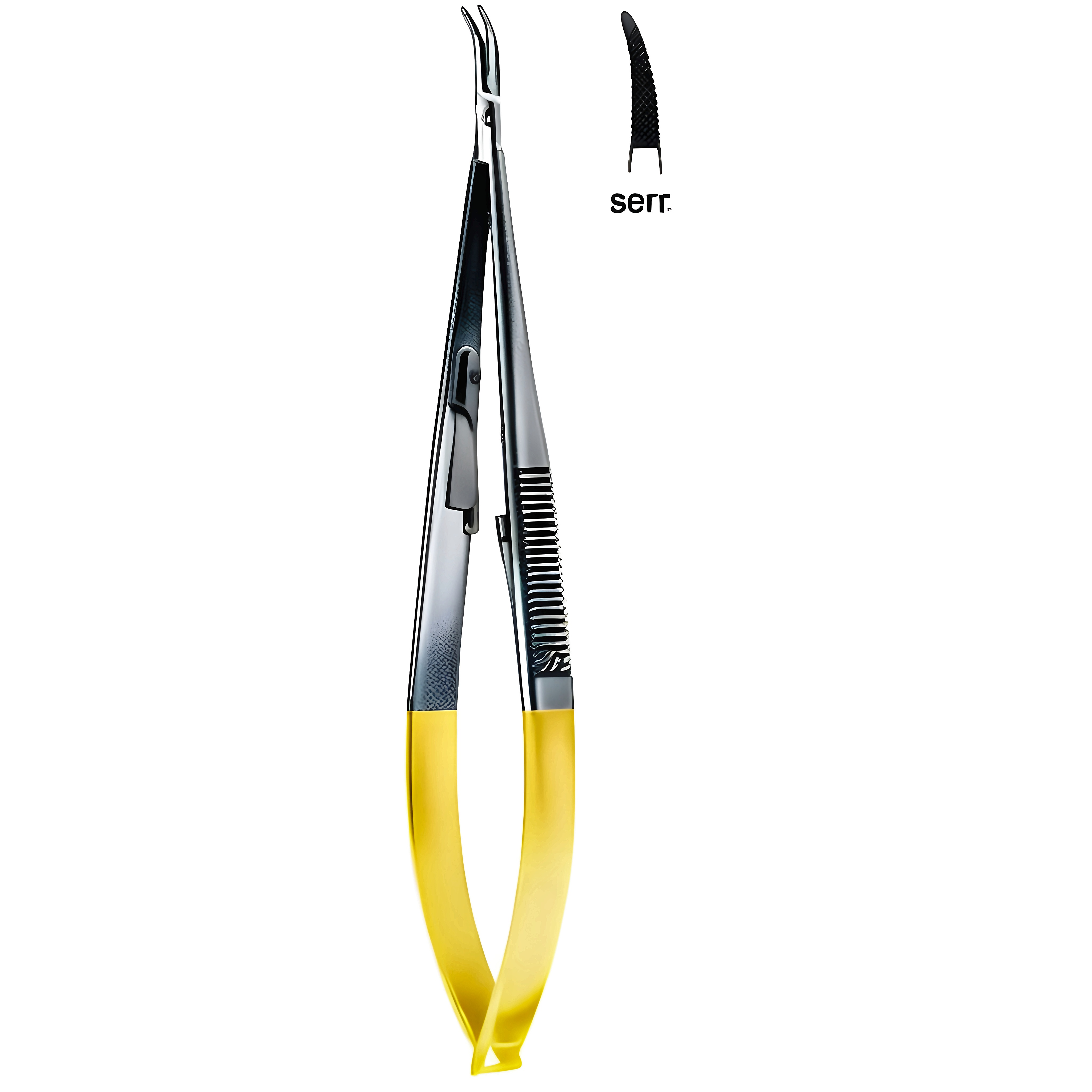 Castroviejo Ndle Holder cvd serr w/c 14cm TC