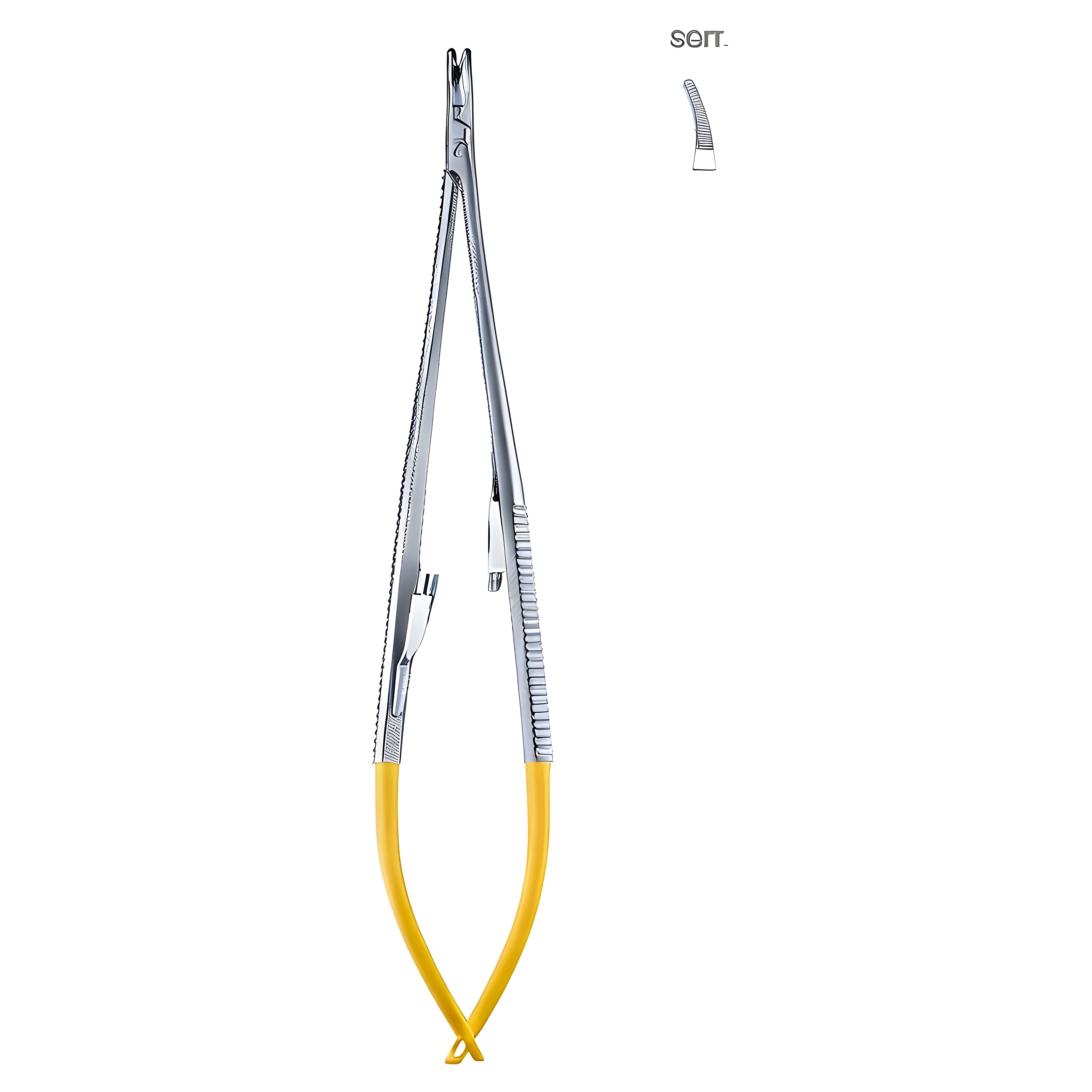 Castroviejo Ndle Holder cvd serr w/c 18cm TC