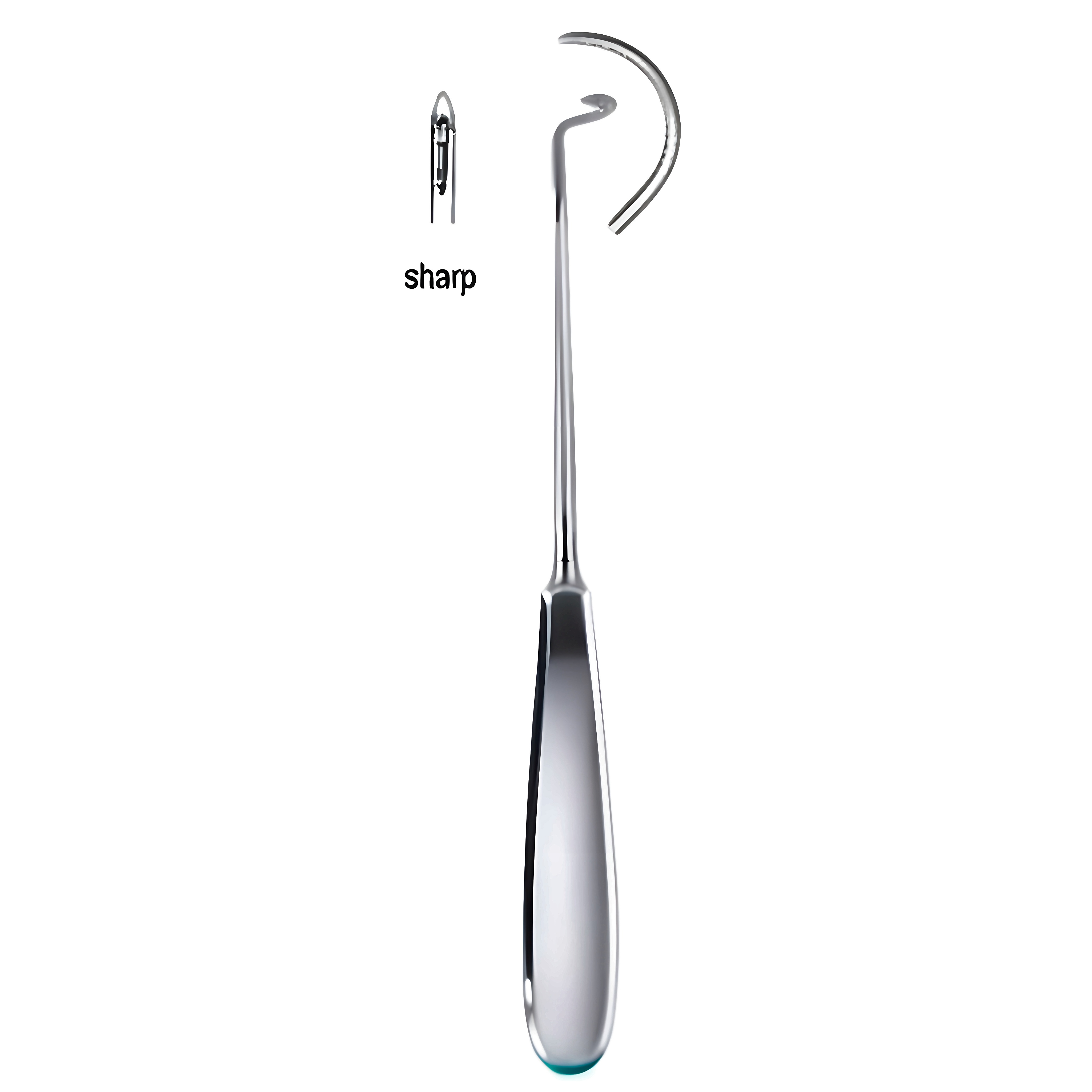 Ligature Needle cvd to right sharp 20cm