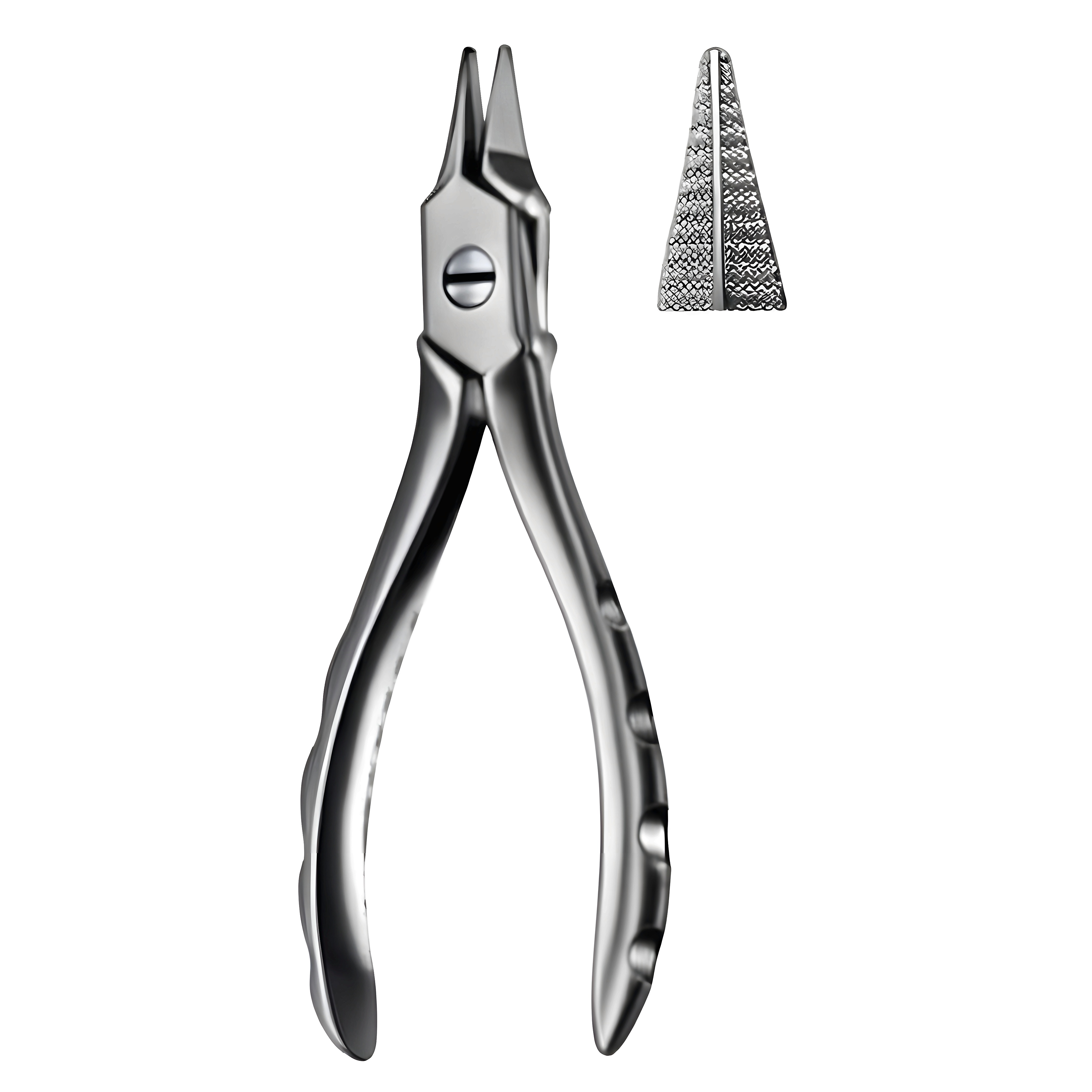 Hackstock Nose Plier S/J w. groove 16cm