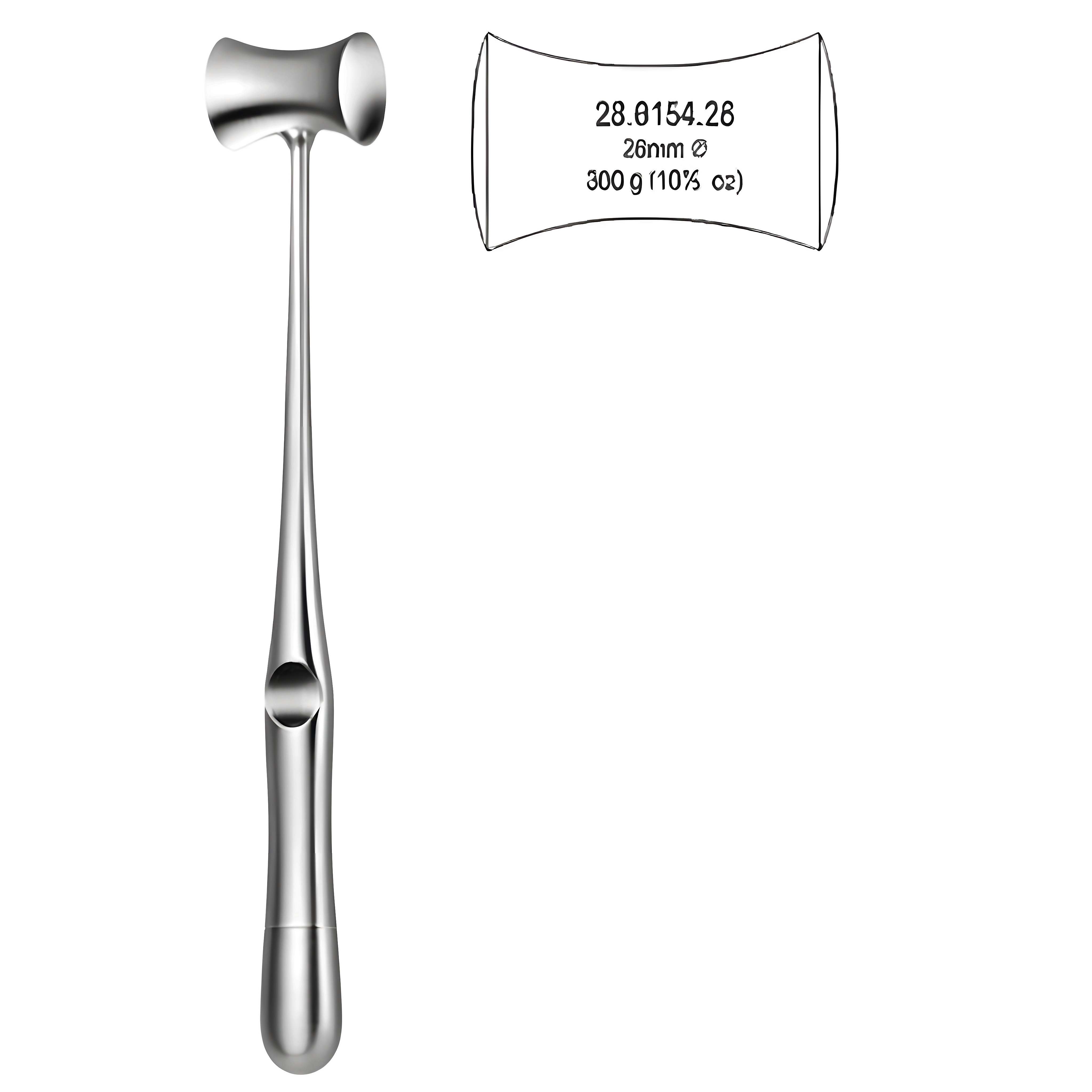 Williger B/Mallet Lead filled 300g, 26mm,24cm