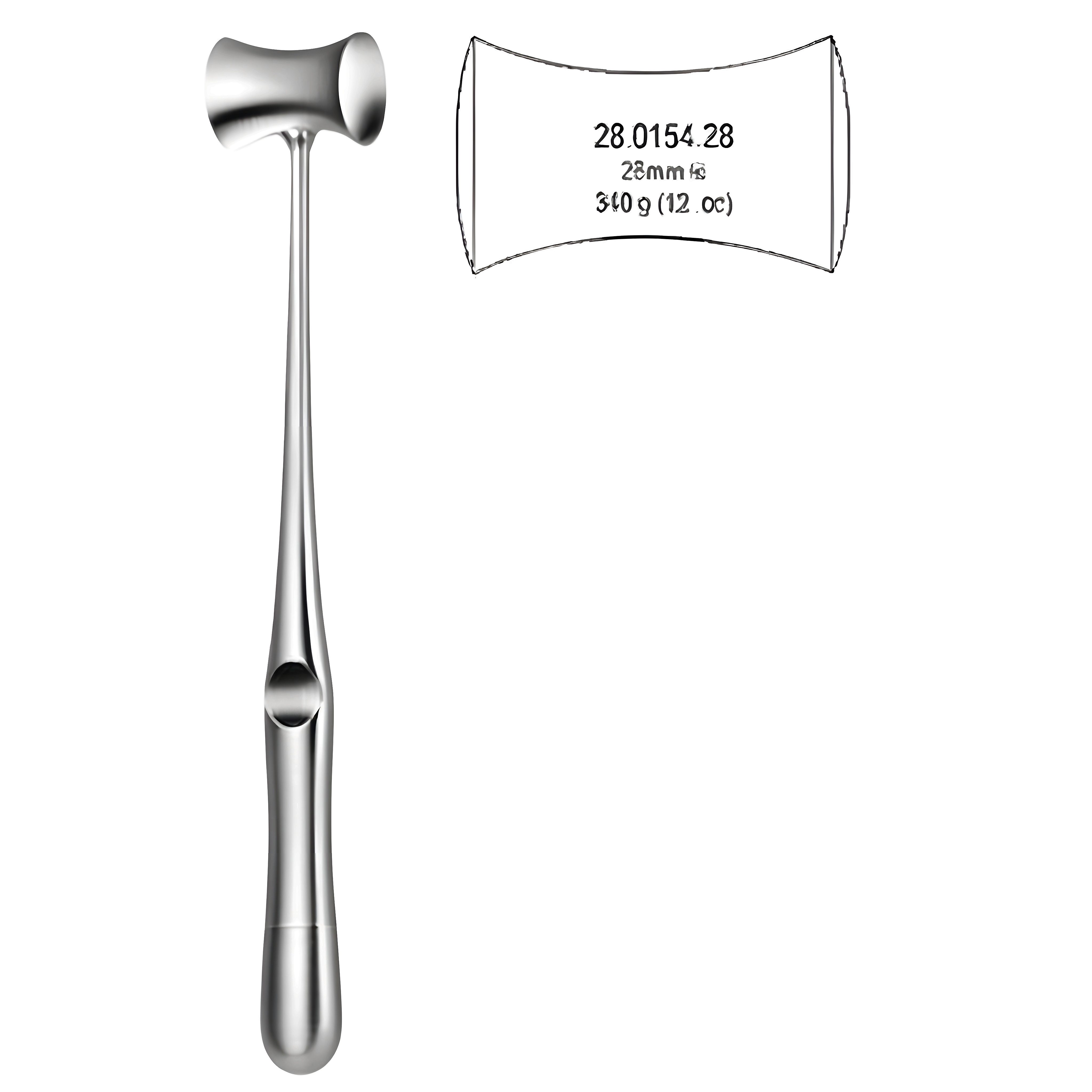 Williger B/Mallet lead filled 340g, 28mm,24cm