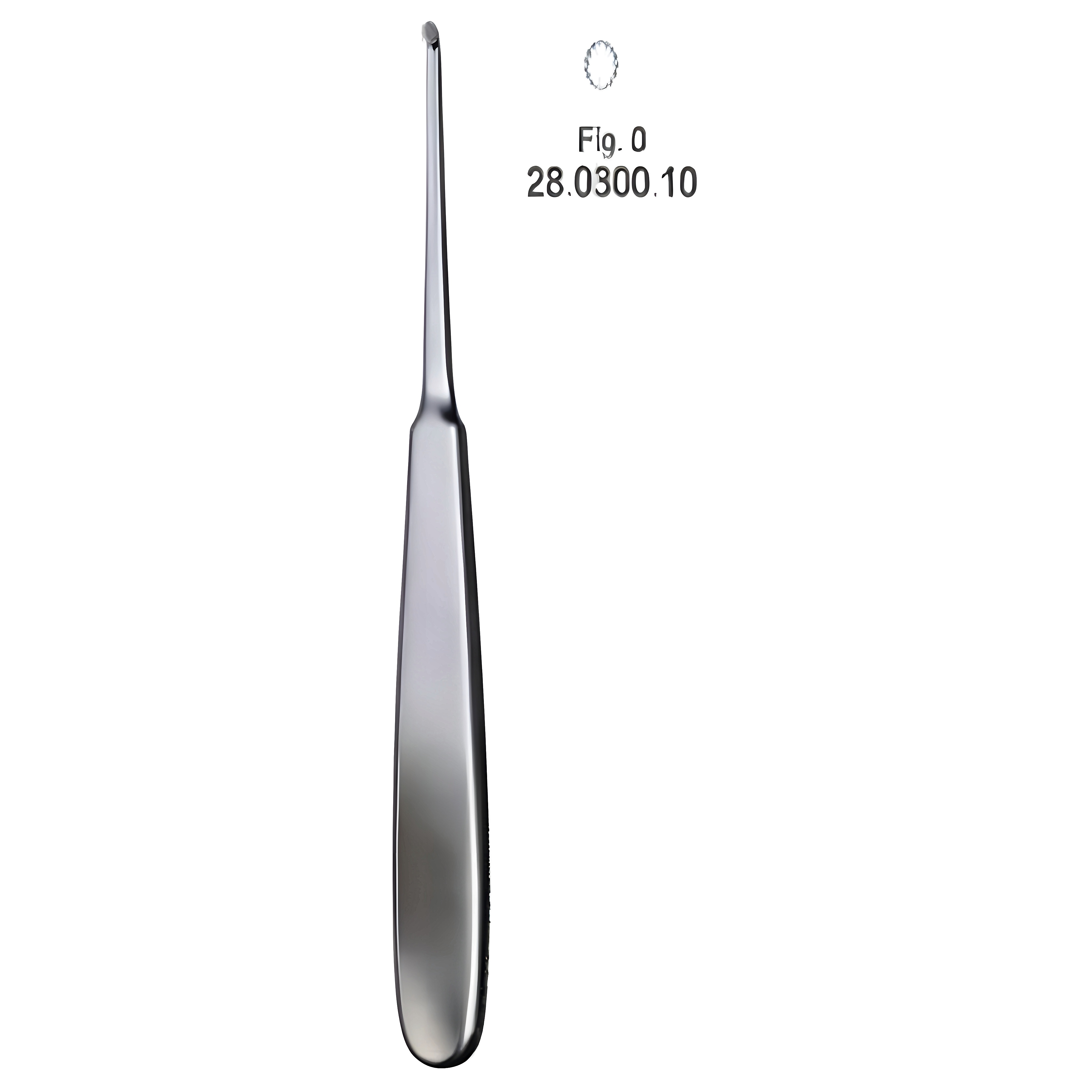 Williger Bone Curette oval 17.5cm Fig.0