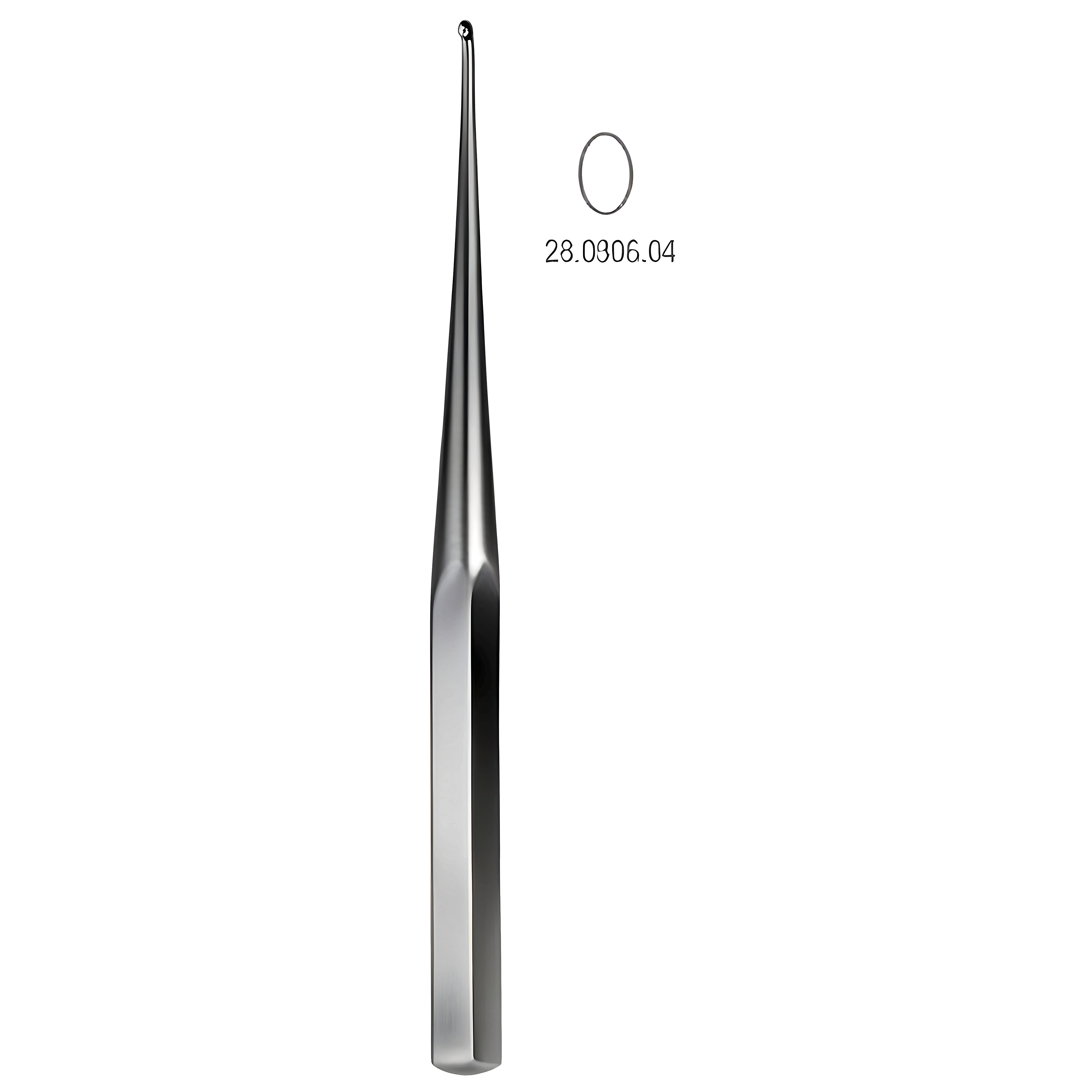 Bruns Bone Curette s/handle 23cm, Fig.4
