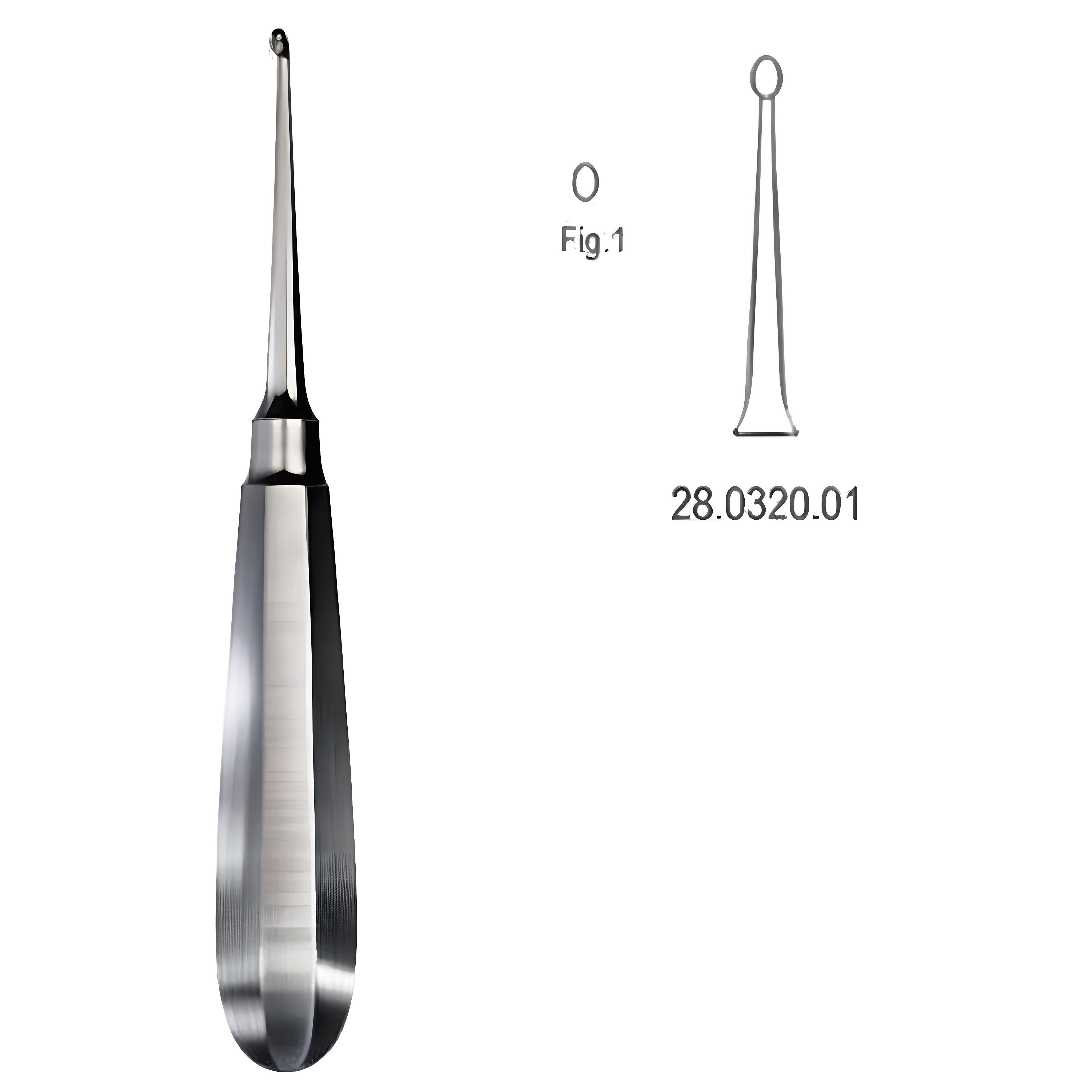 USA Model Bone Curette str 16cm Fig.1