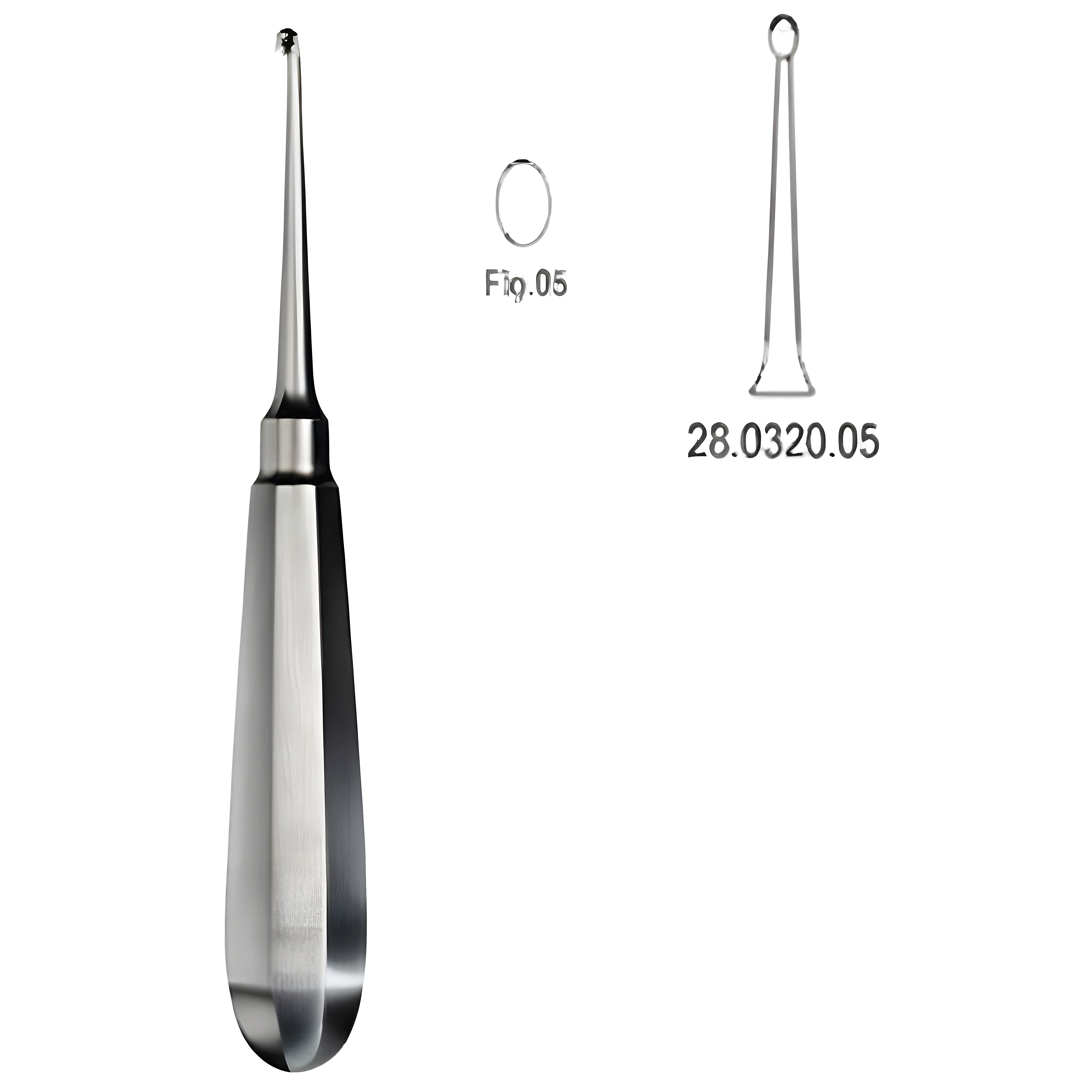 USA Model Bone Curette str 16cm Fig.5
