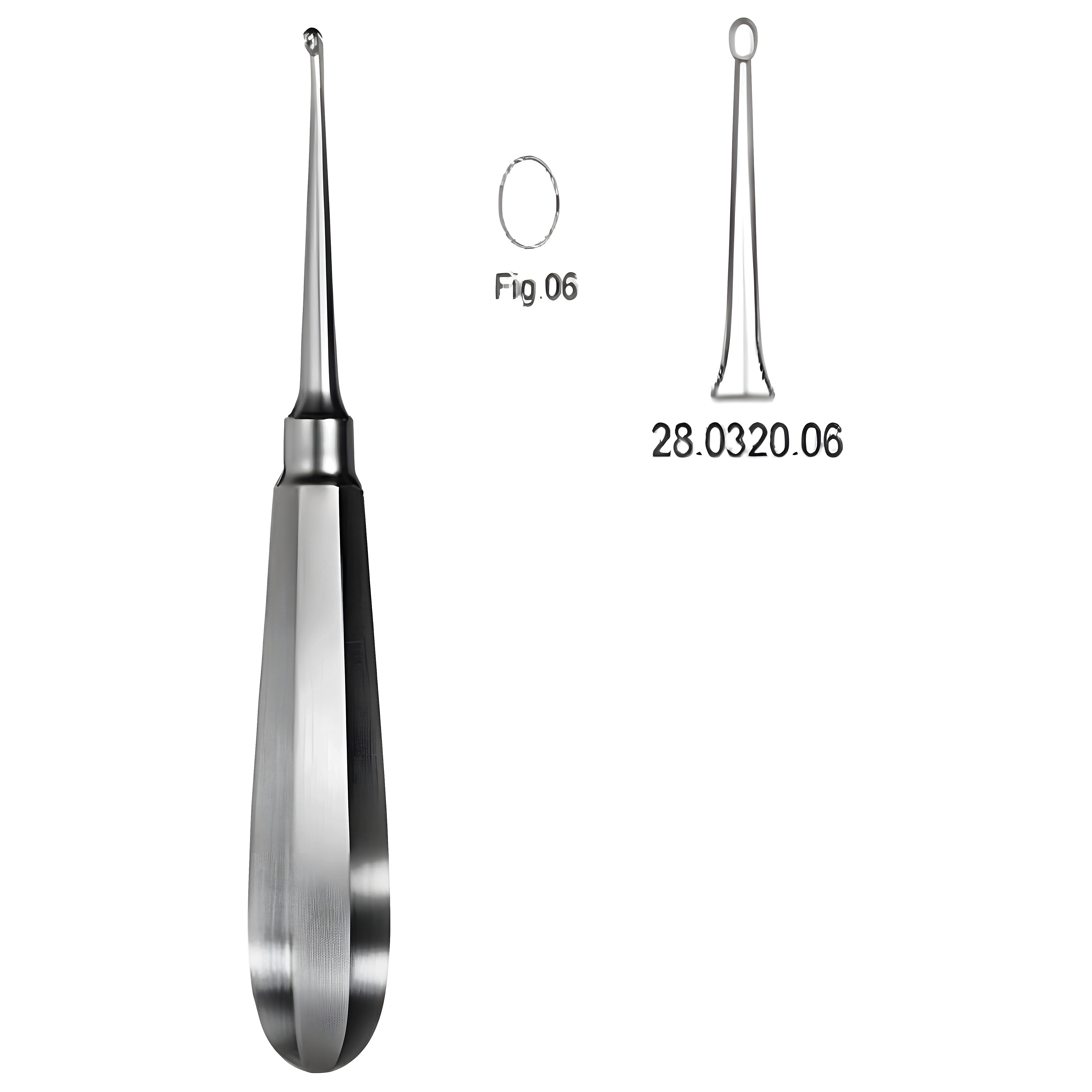 USA Model Bone Curette str 16cm Fig.6