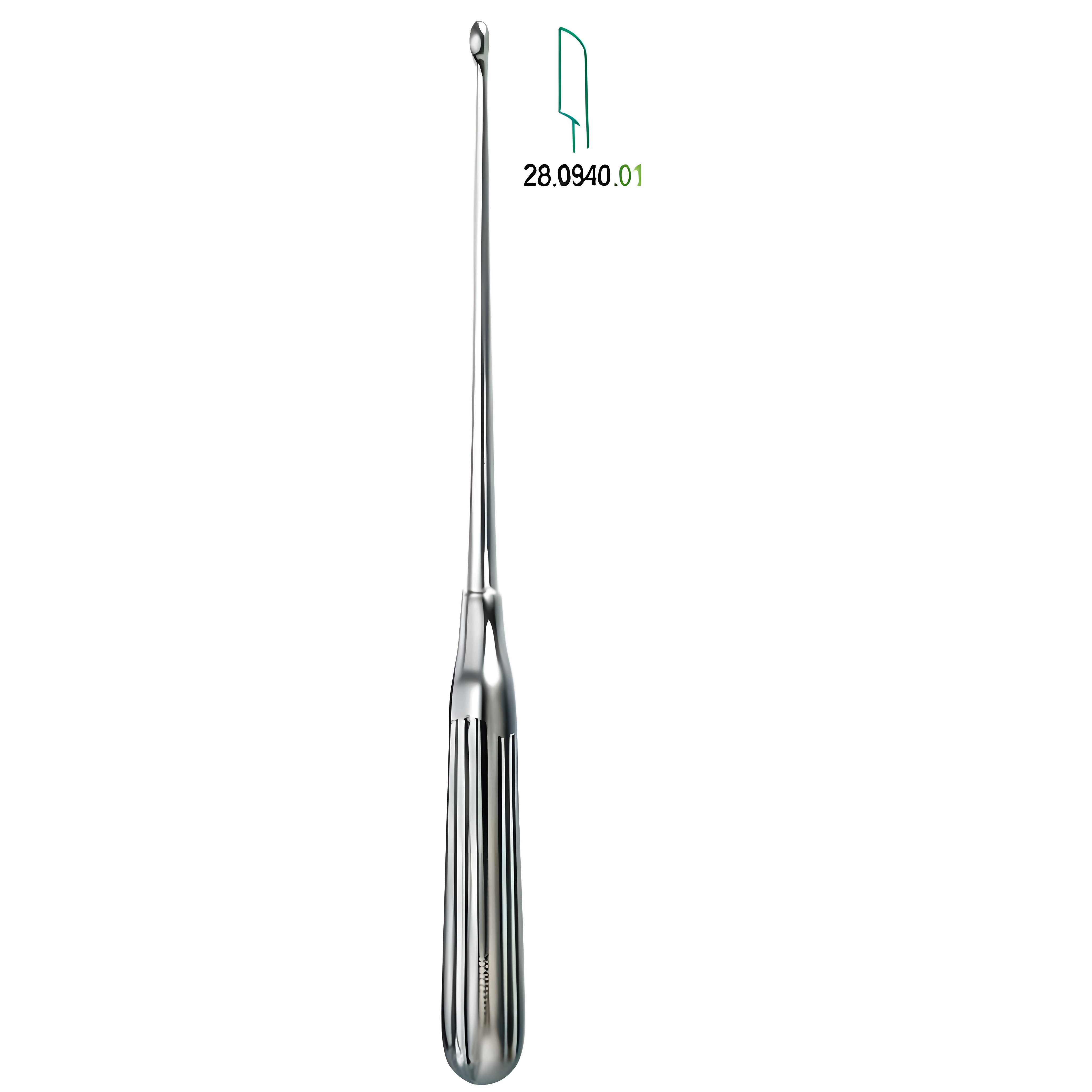 HScoville Bone Curette 4x10mm, str 25cm