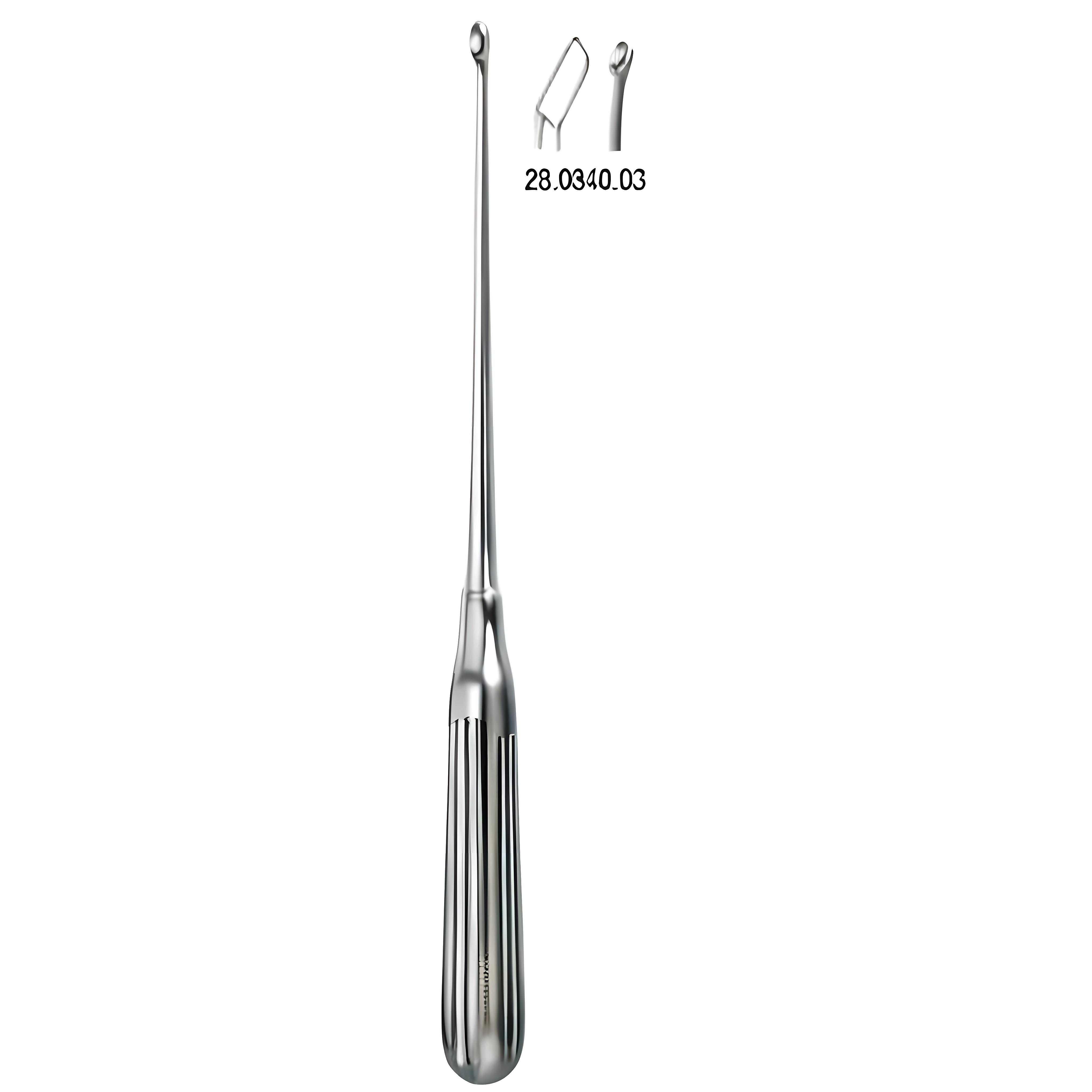 Scoville/ Bushe Bone Curette 4x10mm, 25cm