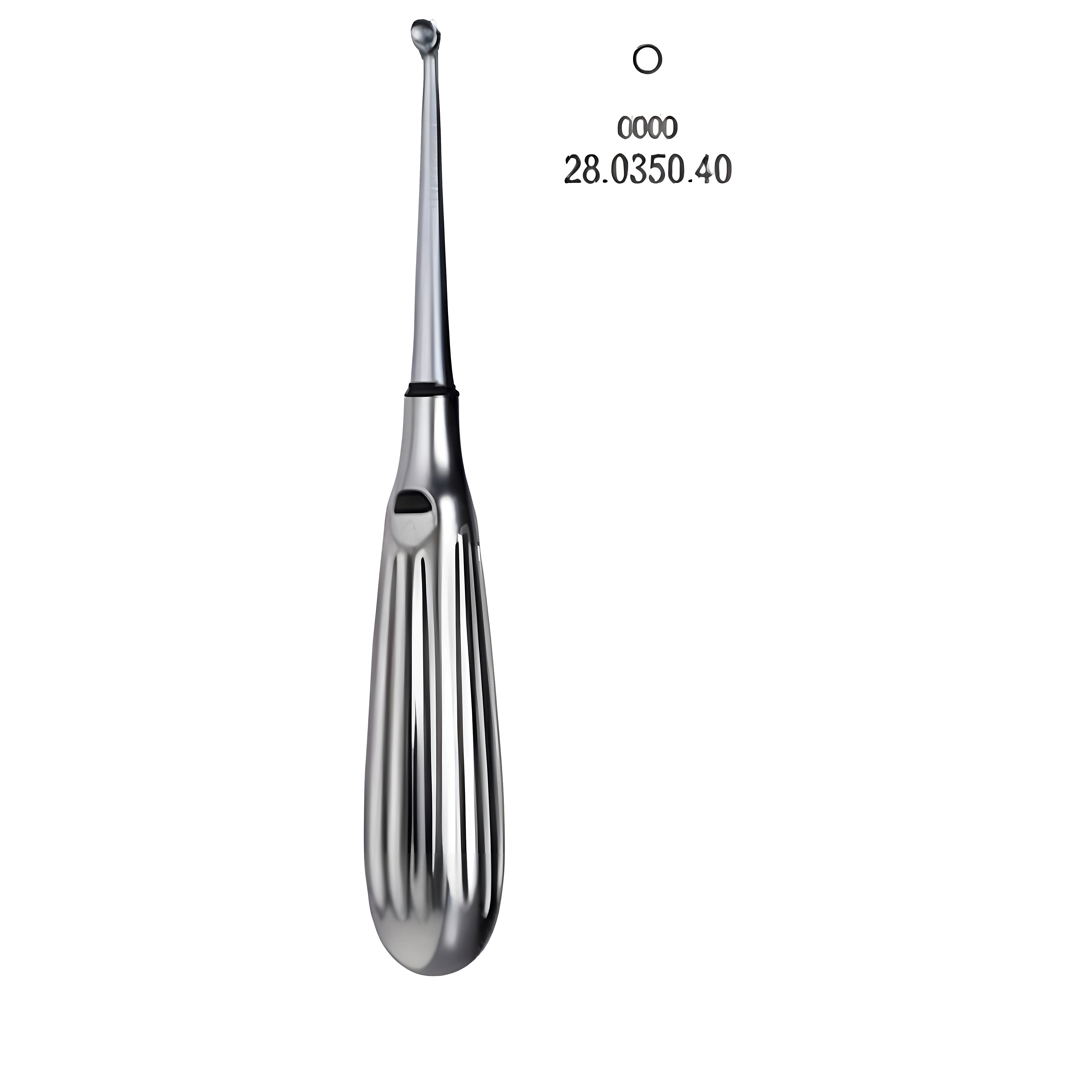 Bruns Bone Curette 17cm, Fig.0000