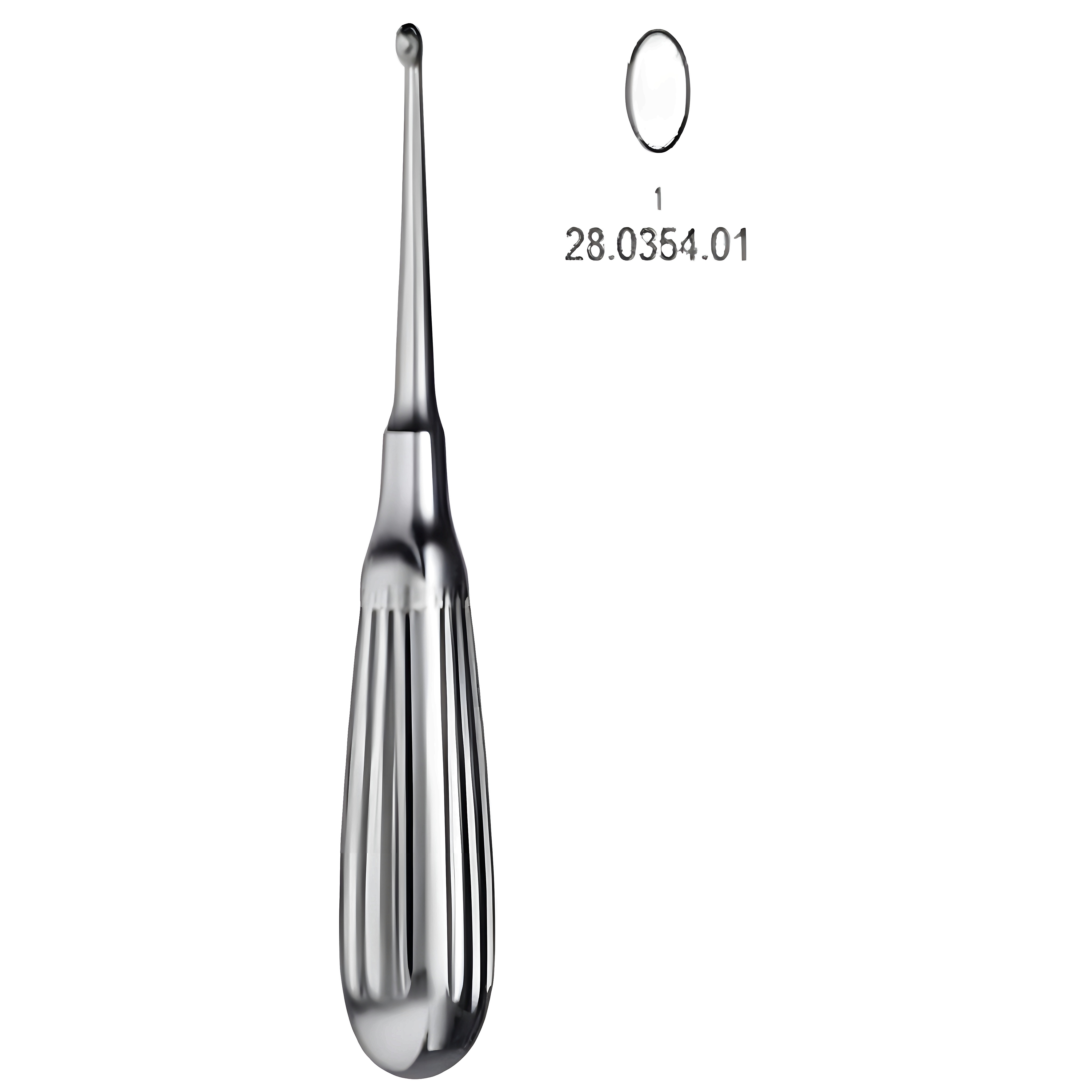 Schede Bone Curette 17cm, Fig.1