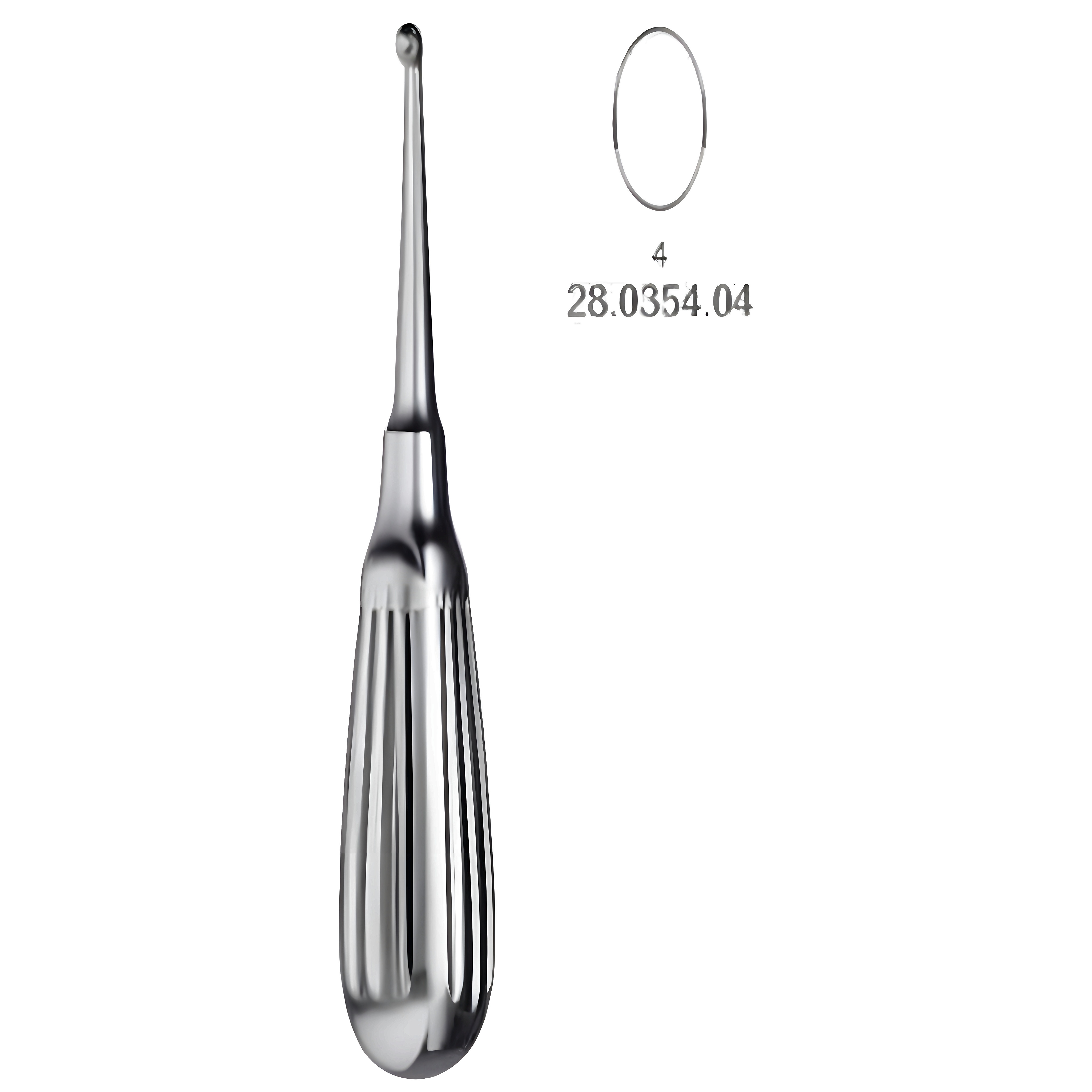 Schede Bone Curette 17cm, Fig.4