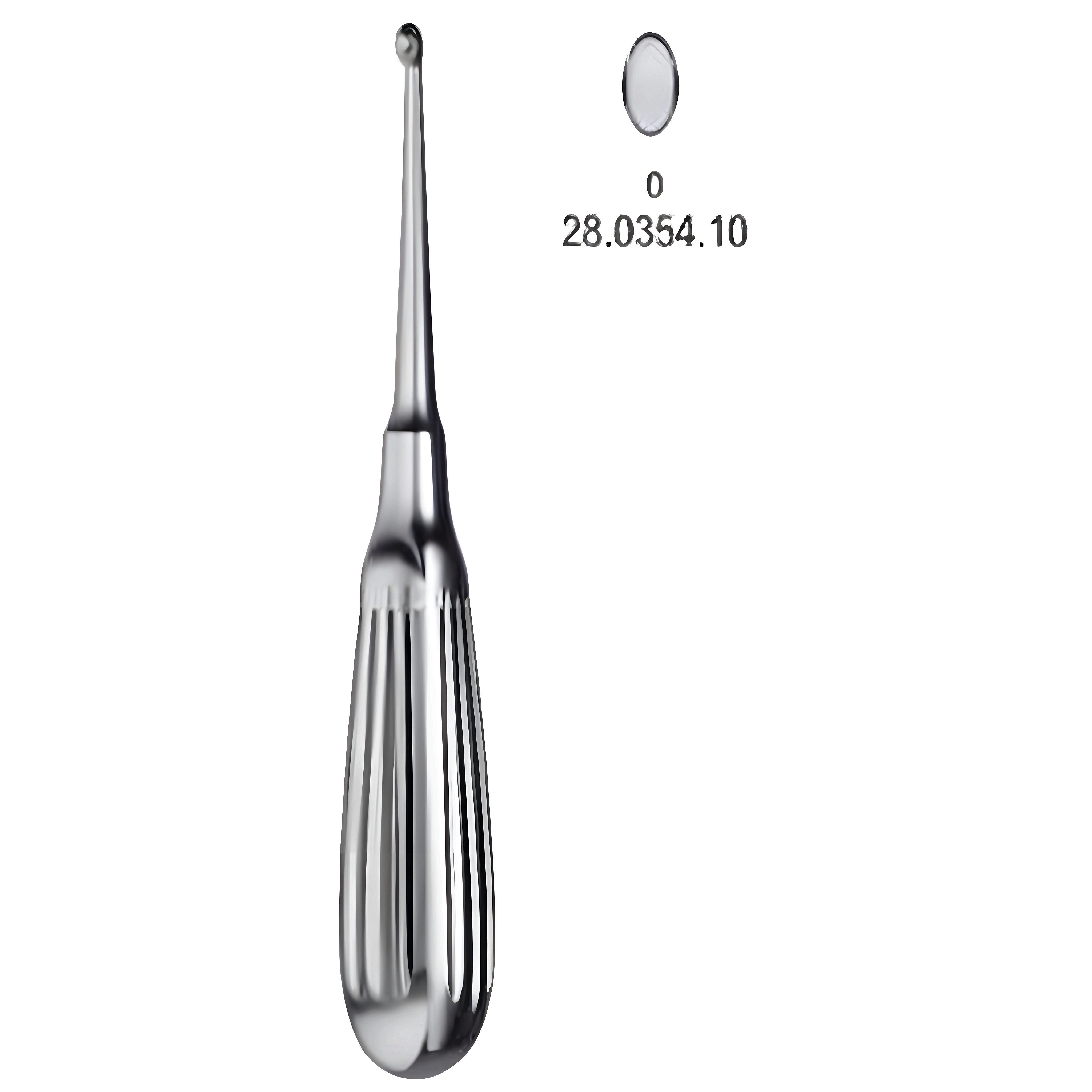Schede Bone Curette 17cm, Fig.0