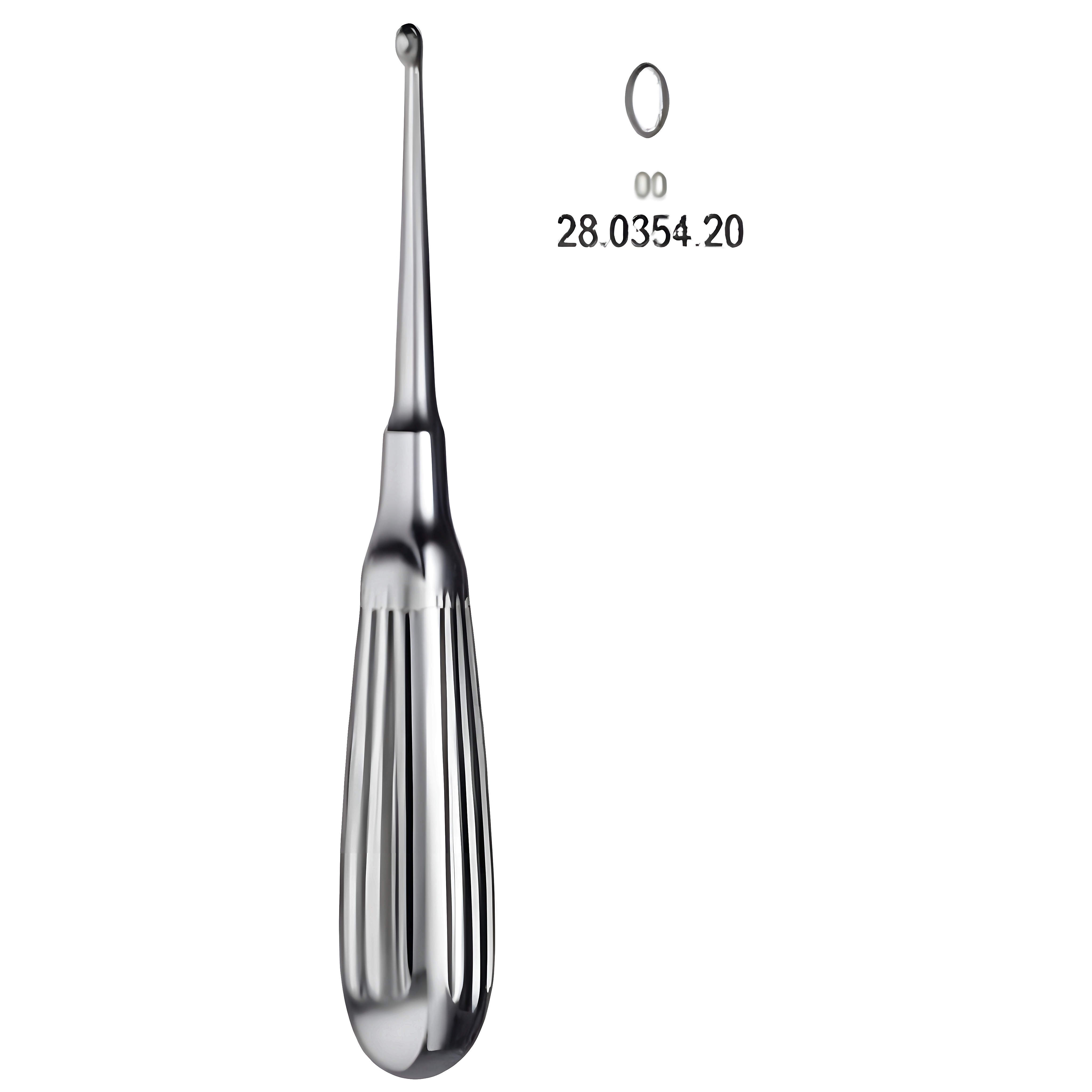Schede Bone Curette 17cm, Fig.00