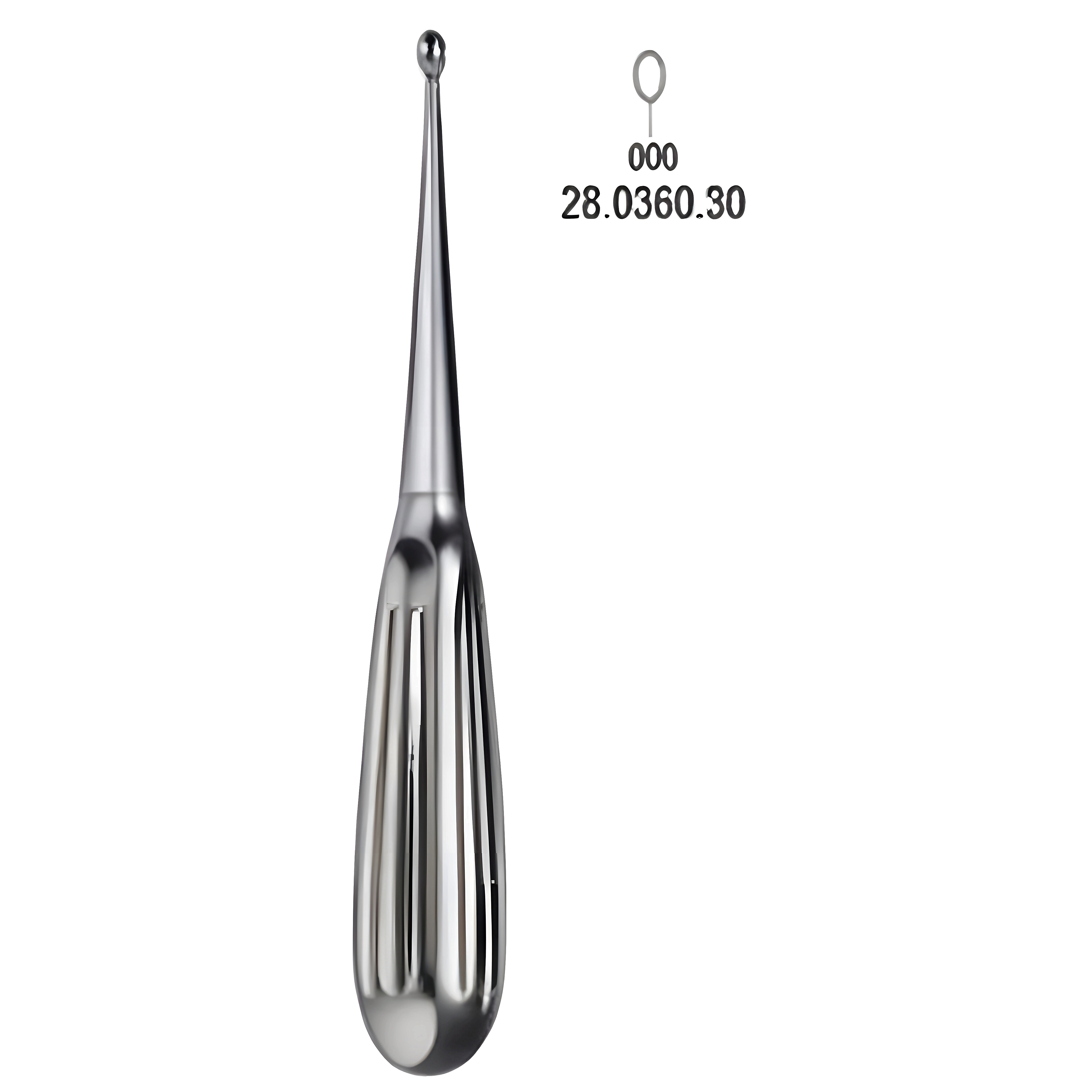 Spratt Bone Curette 16.5cm, Fig.000
