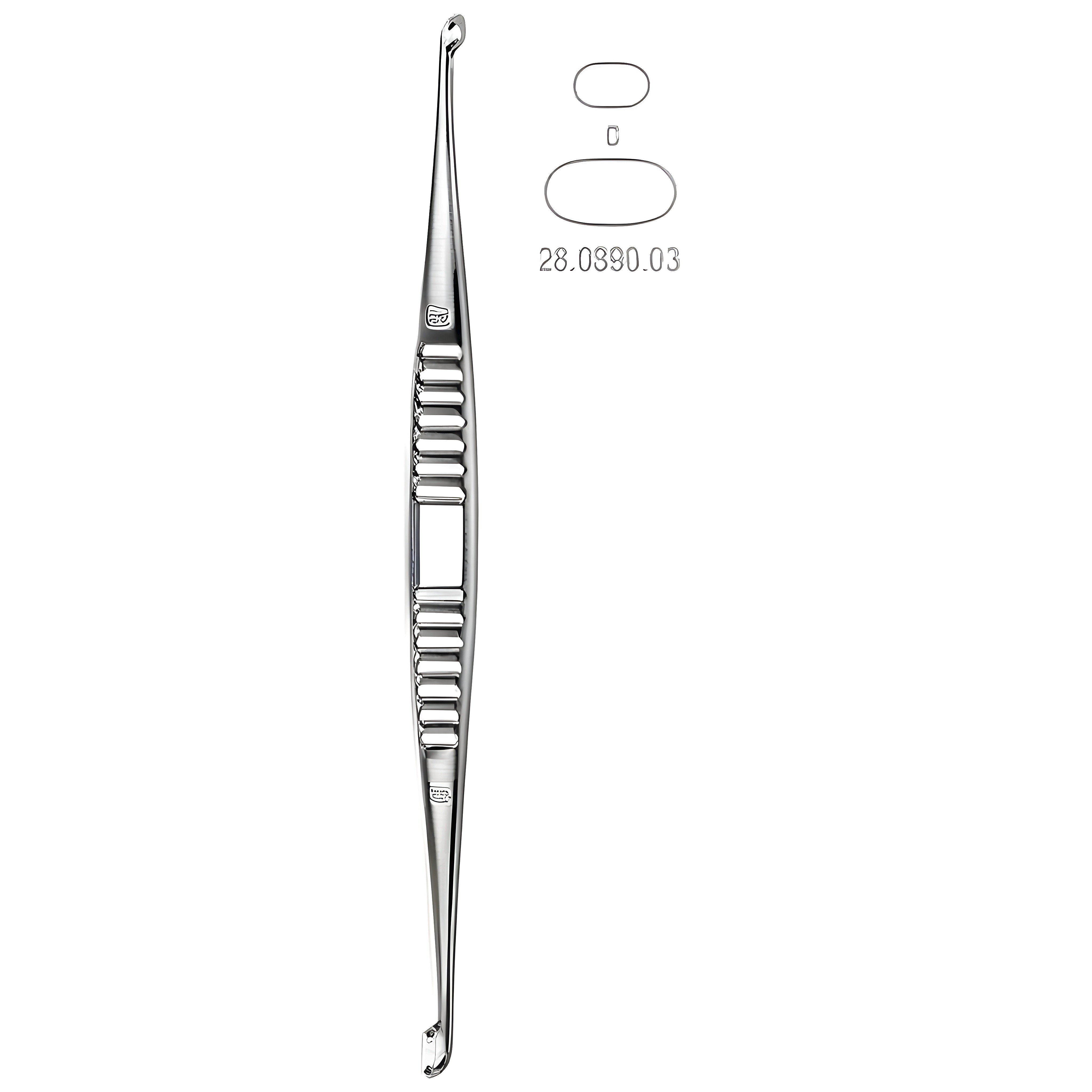 Volkmann Bone Curette D/E Fig.C, 21.5cm