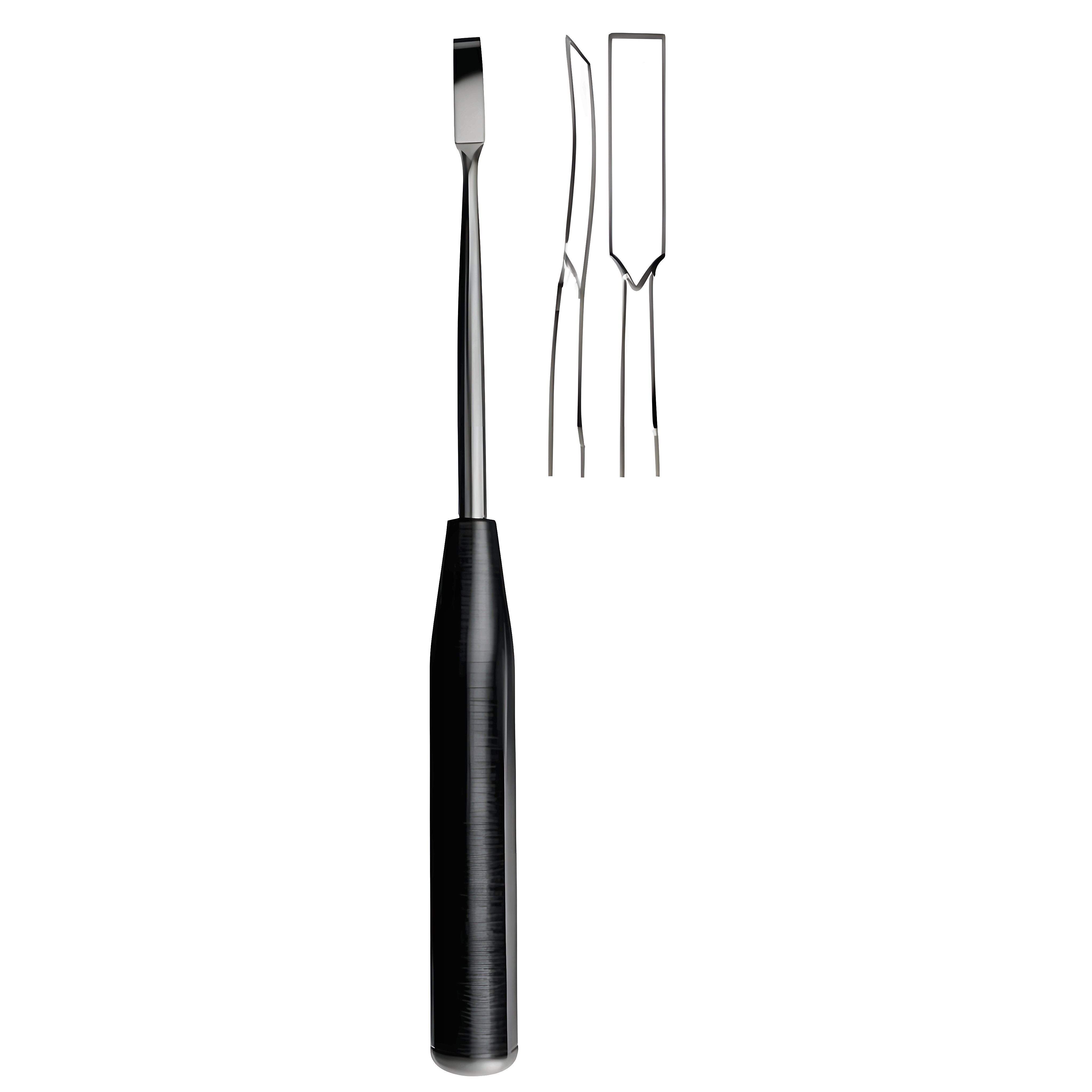 Raspatory w/fibre handle cvd 6mm, 18cm