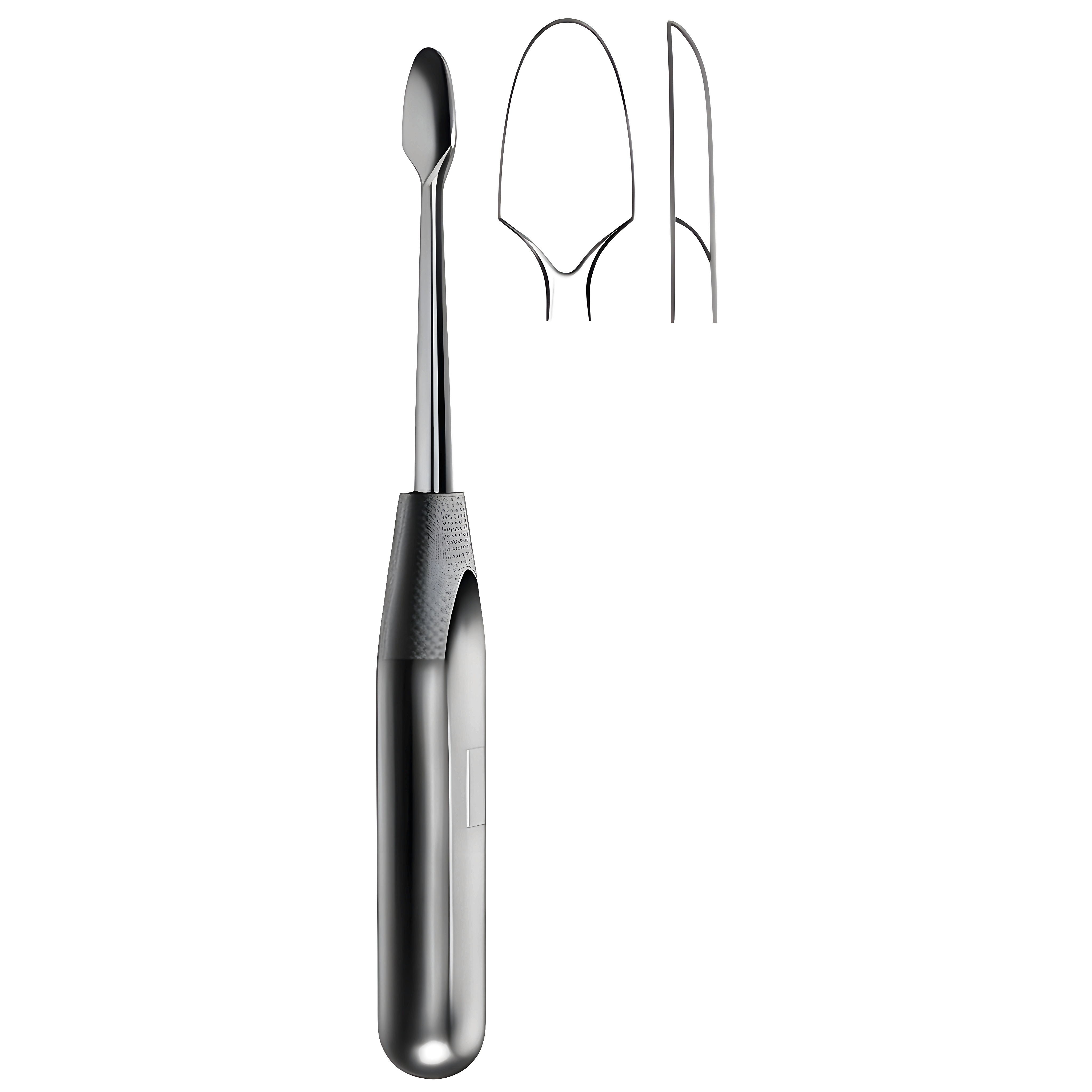 Raspatory w/fibre handle str 14mm, 20cm