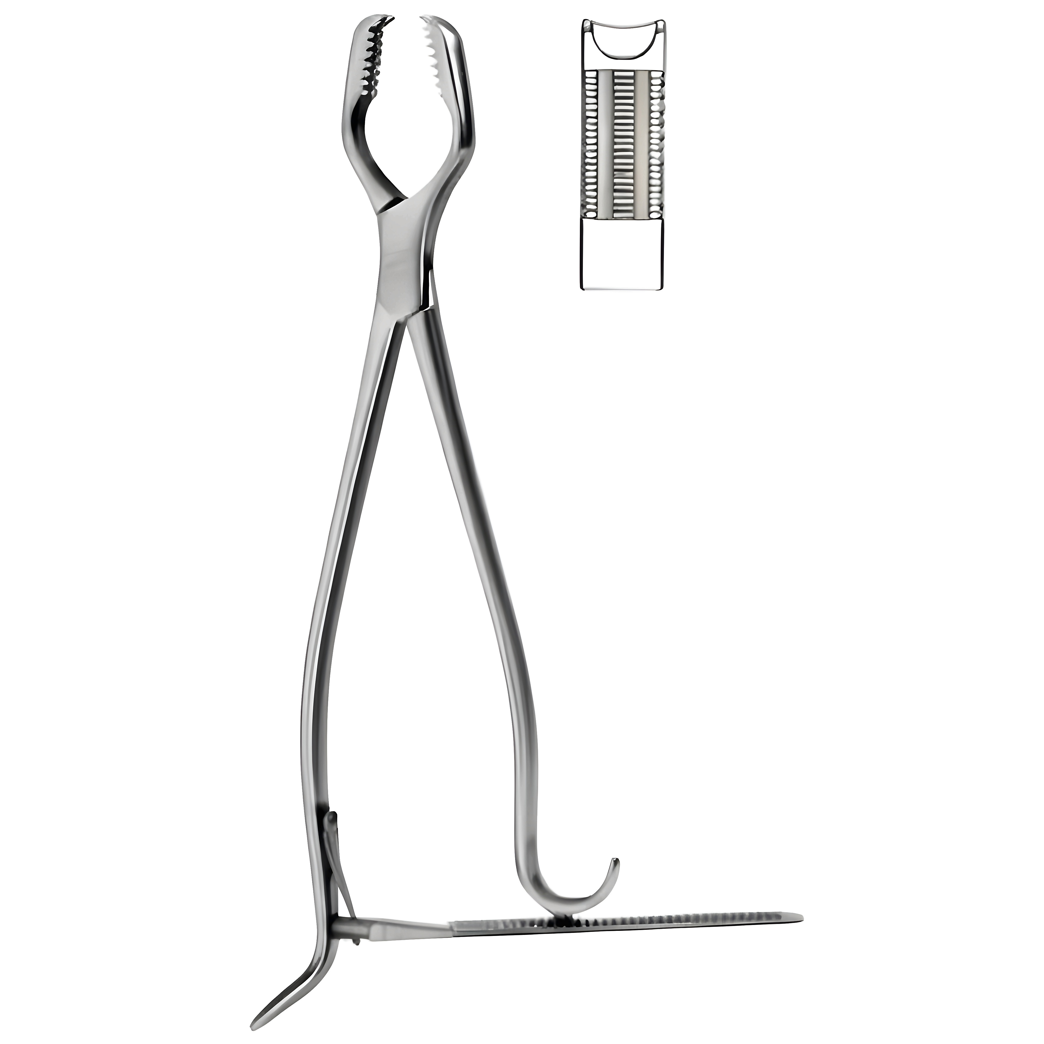 Lane Bone Holding Fcps w.ratch 33cm