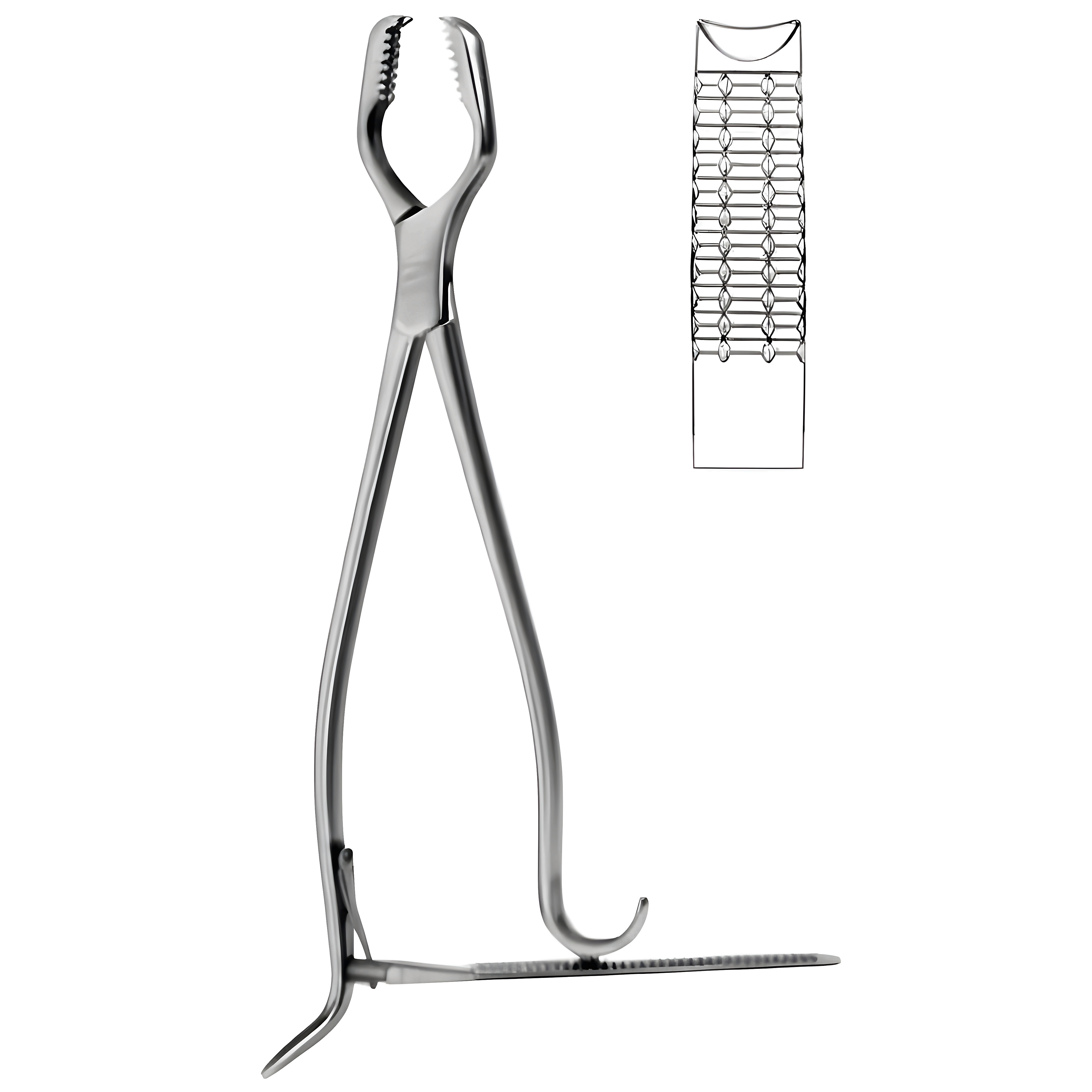 Lane Bone Holding Fcps w.ratch 45cm