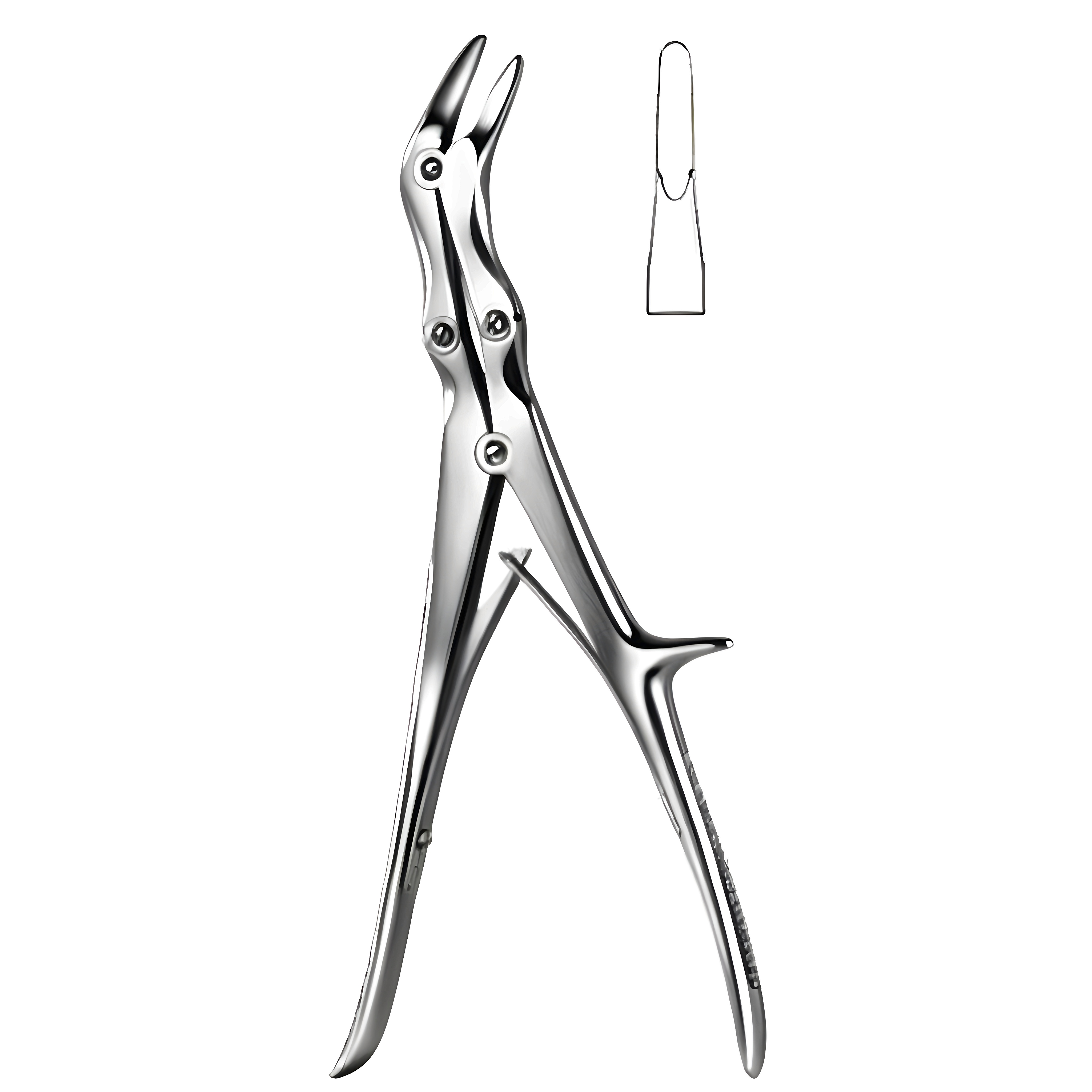 Echlin Bone Rongeur angular 4mm, 23cm