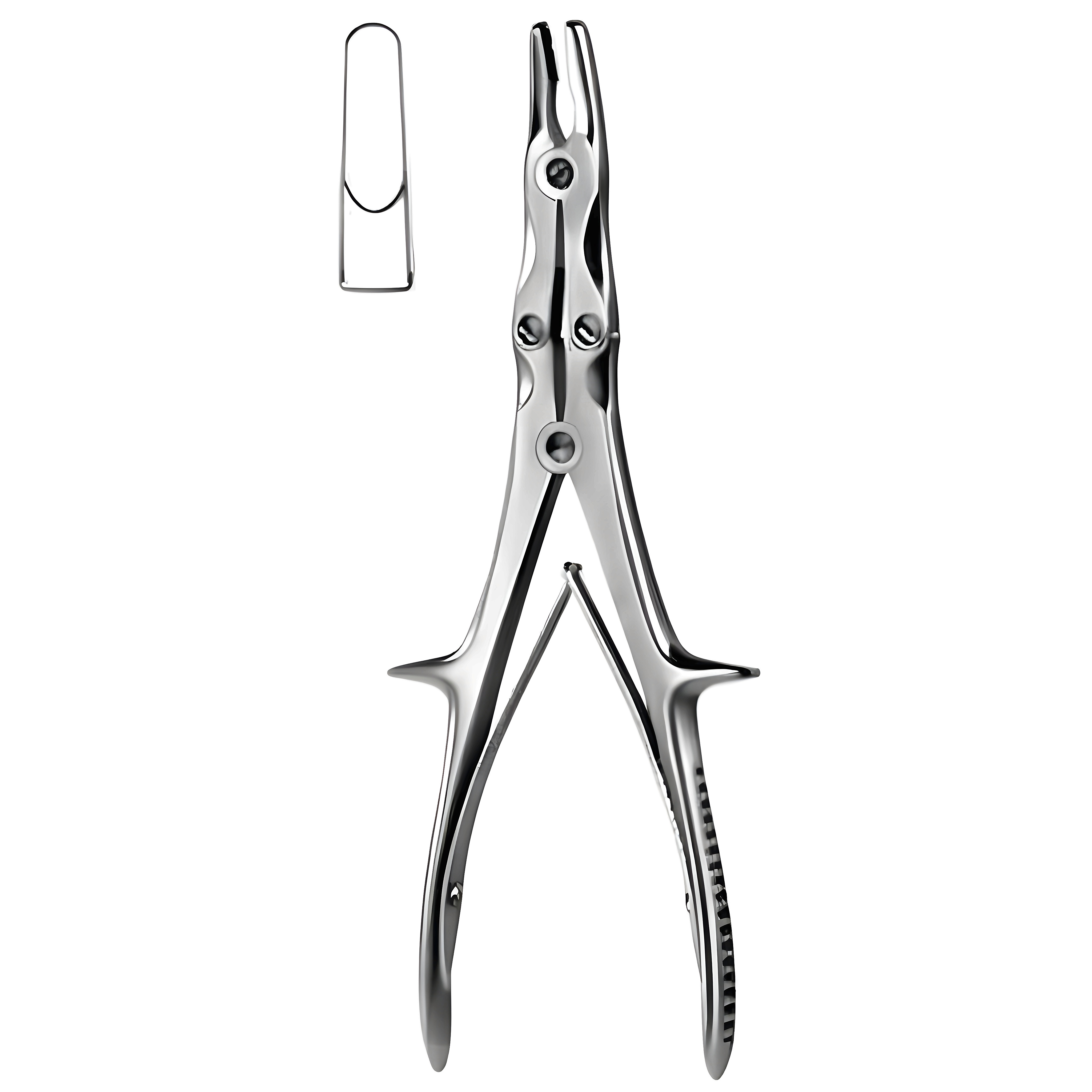 Stille Luer Bone Rongeur 8mm, angled 23cm