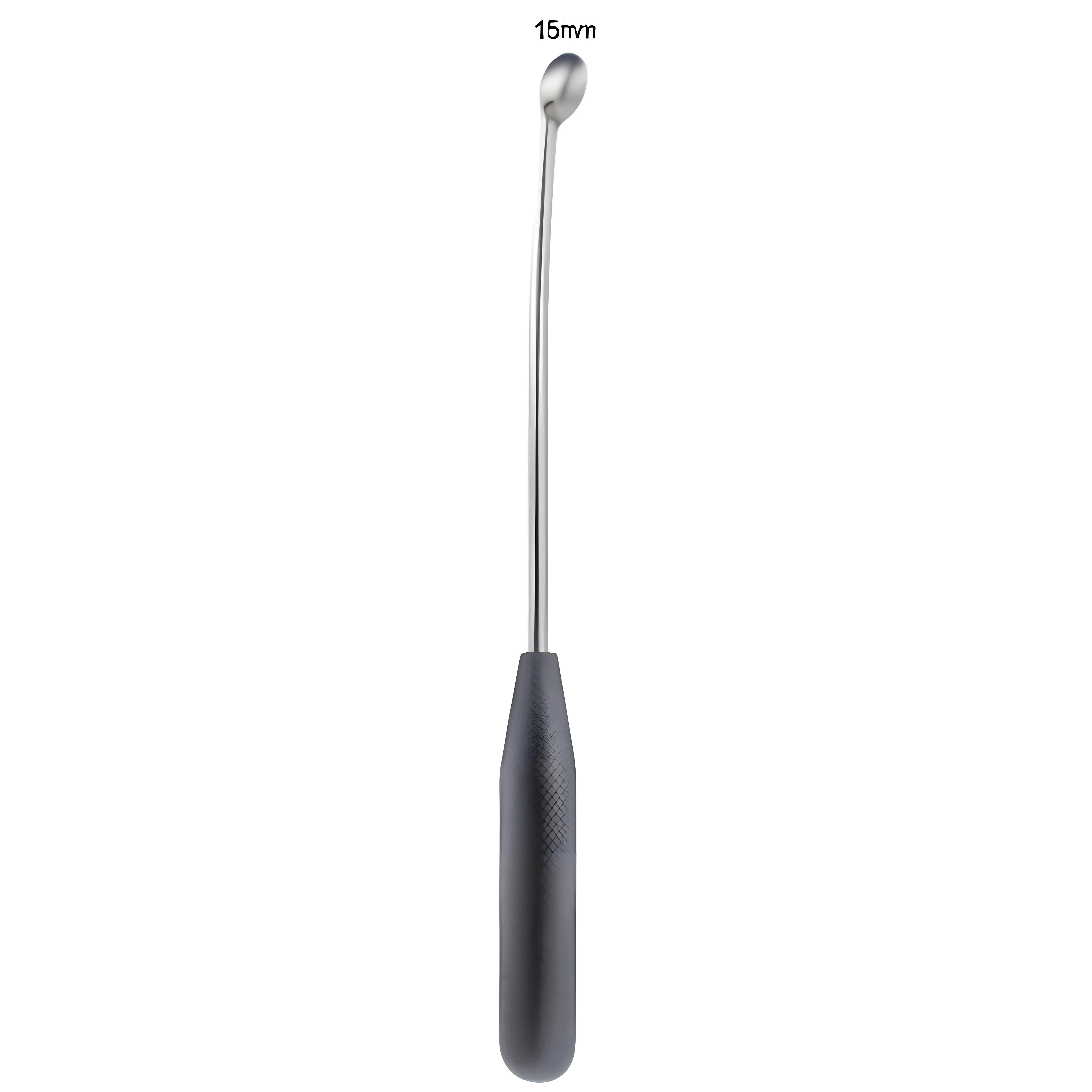Curette medium w/fiber handle 15mm, 28cm
