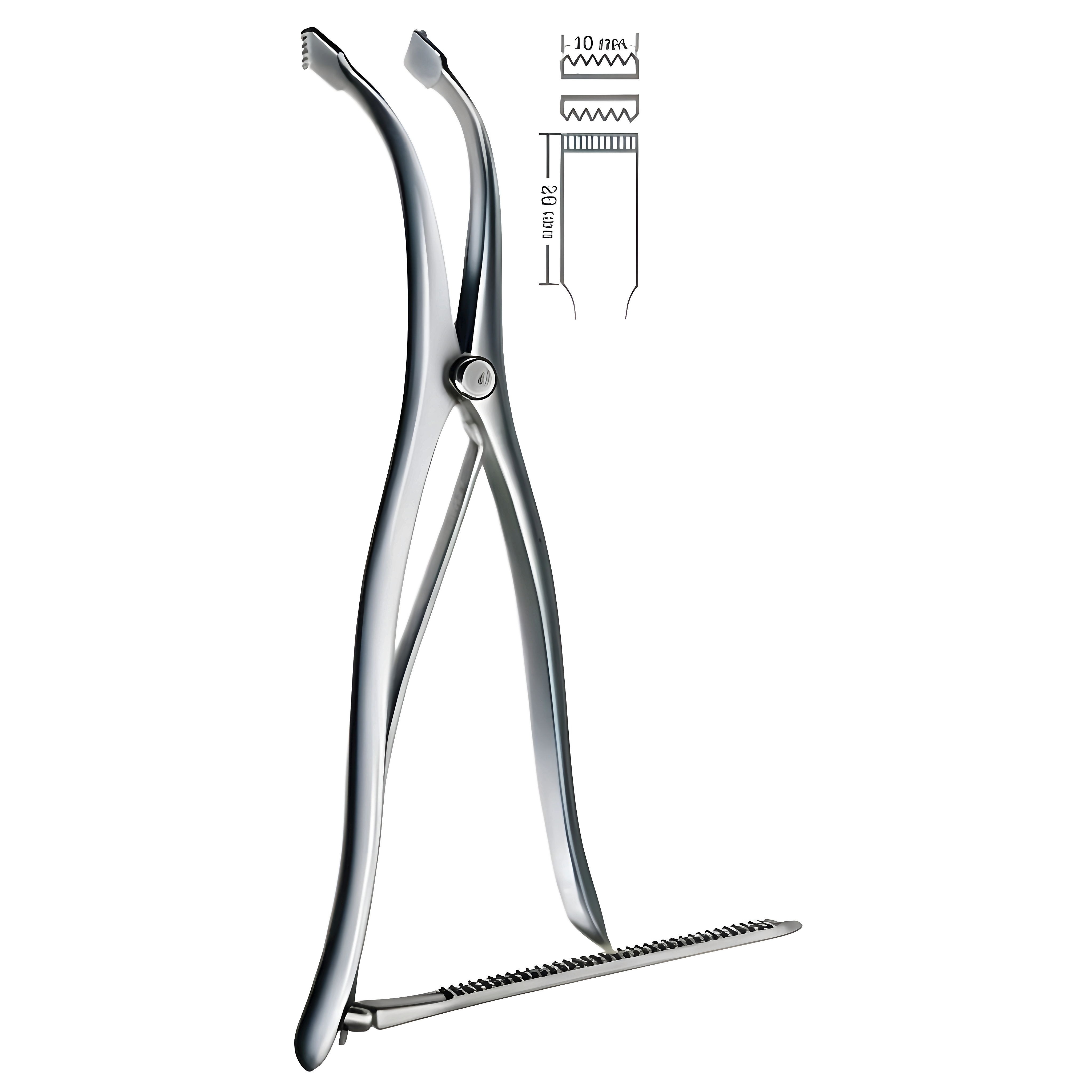 Inge Laminectomy Spreader jaw 10x20mm, 24cm