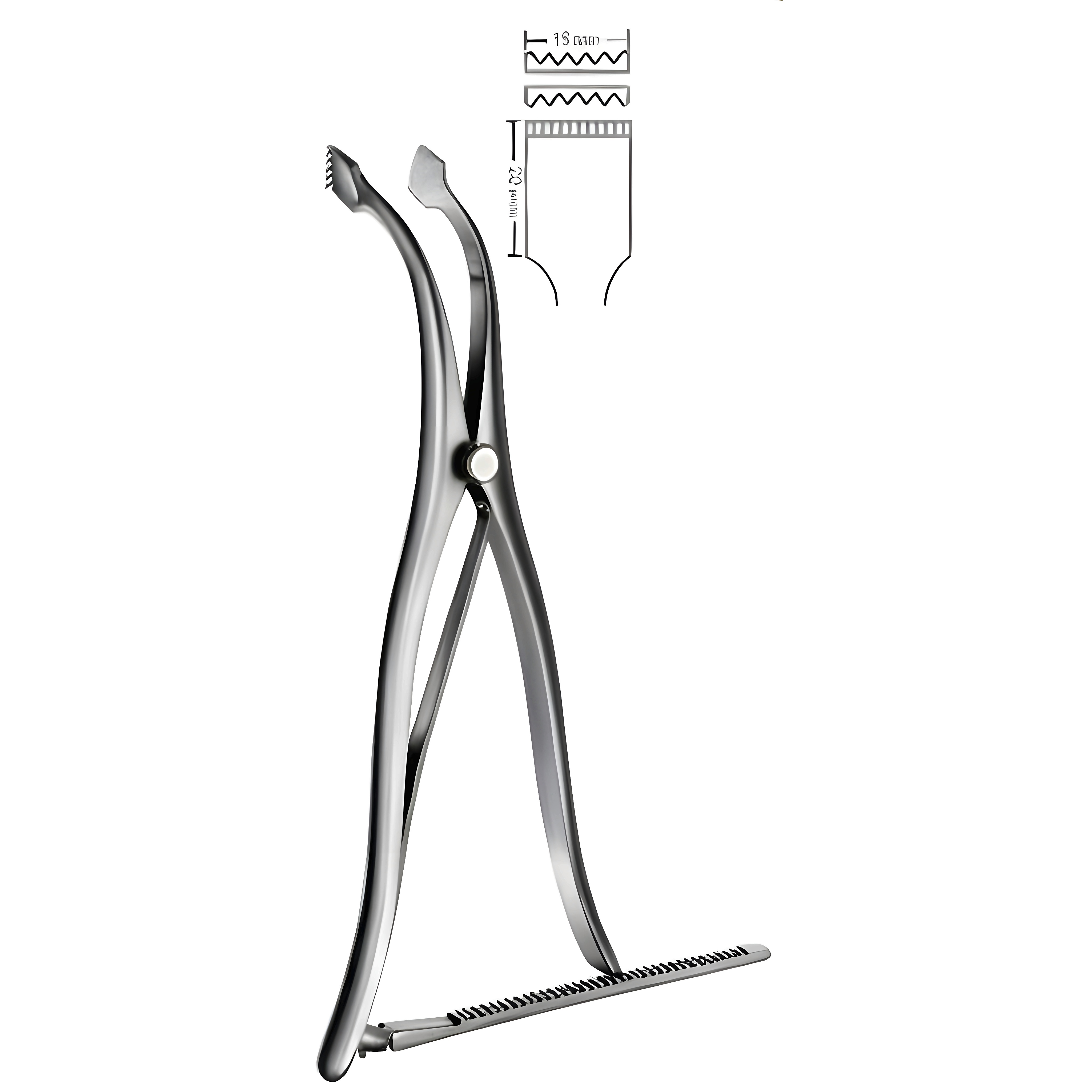 Inge Laminectomy Spreader jaw 15x20mm, 24cm