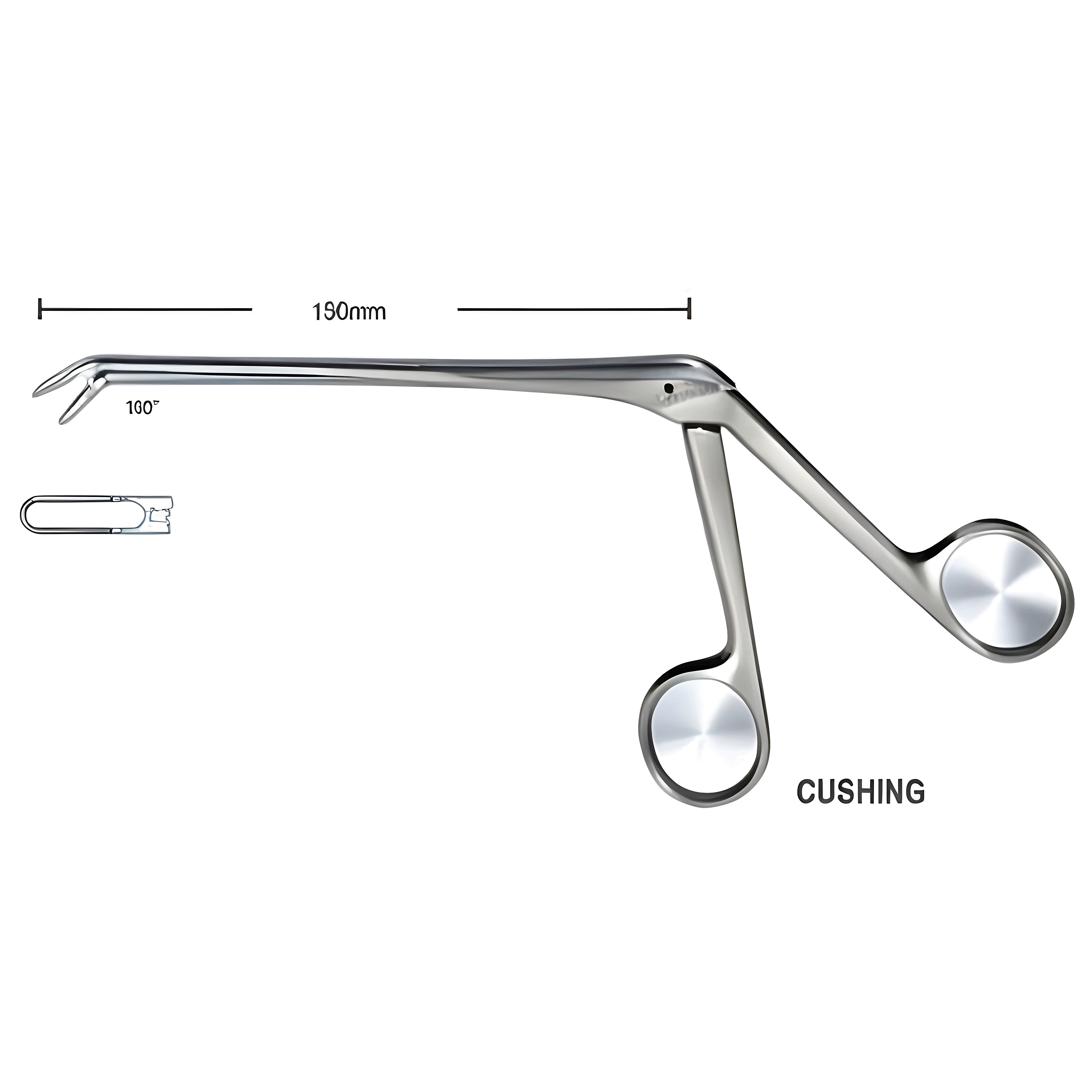 Cushing Laminectomy Rongeur ang. dn 4mm, 13cm