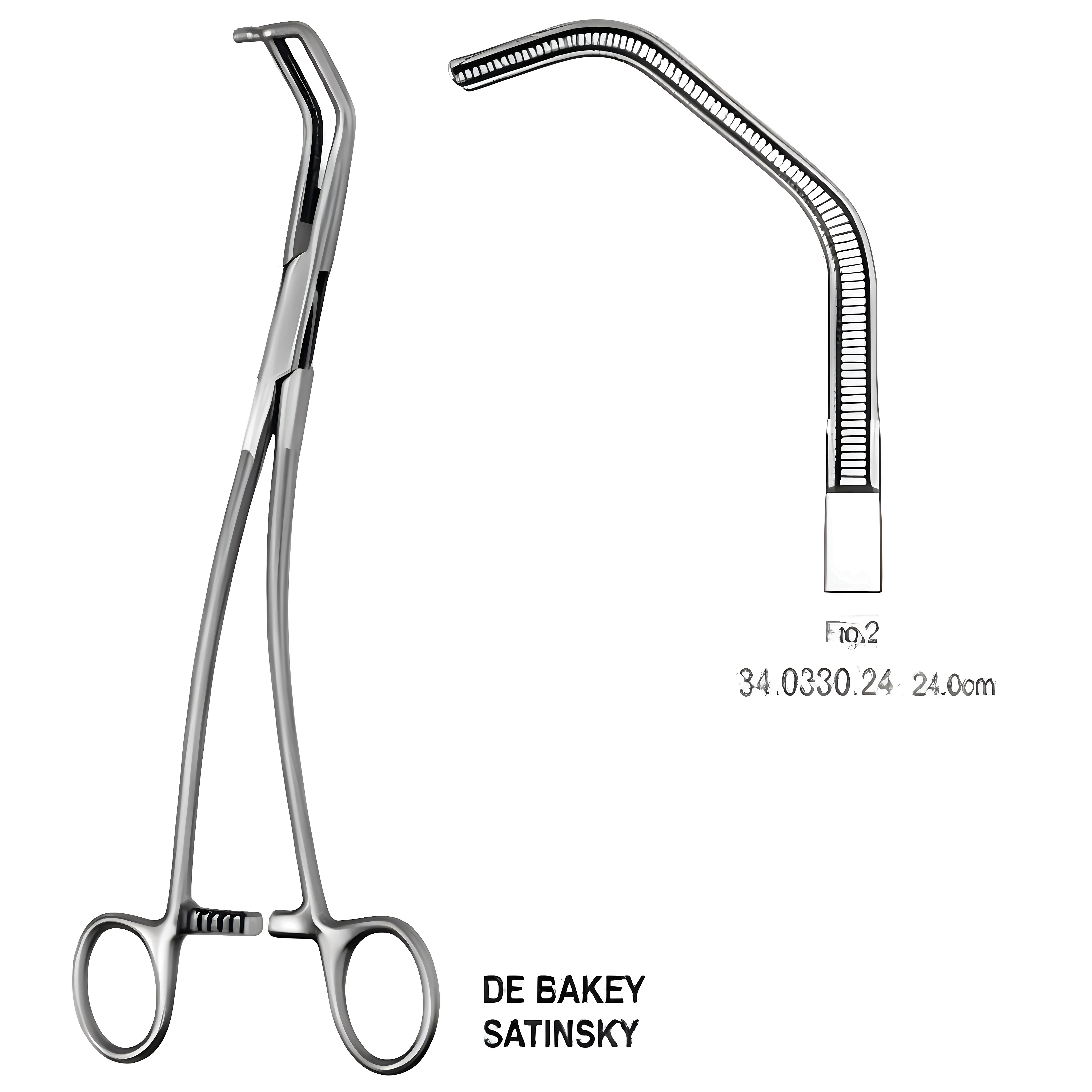 Debakey Satinsky Vena Cava Clamp 24cm Fig.2